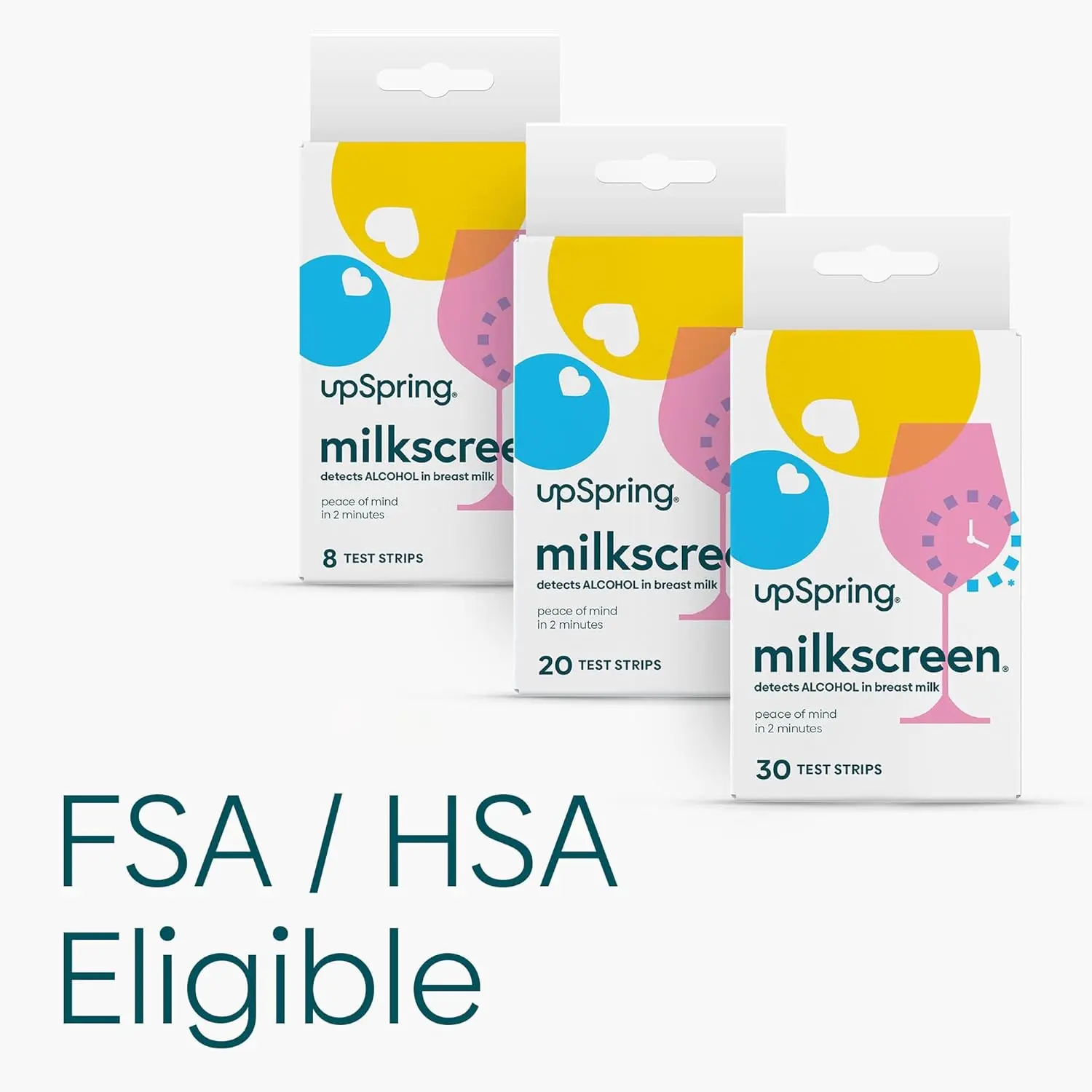 UpSpring Milkscreen test strips quickly and accurately detect alcohol in breast milk, giving breastfeeding moms peace of mind in just 2 minutes.