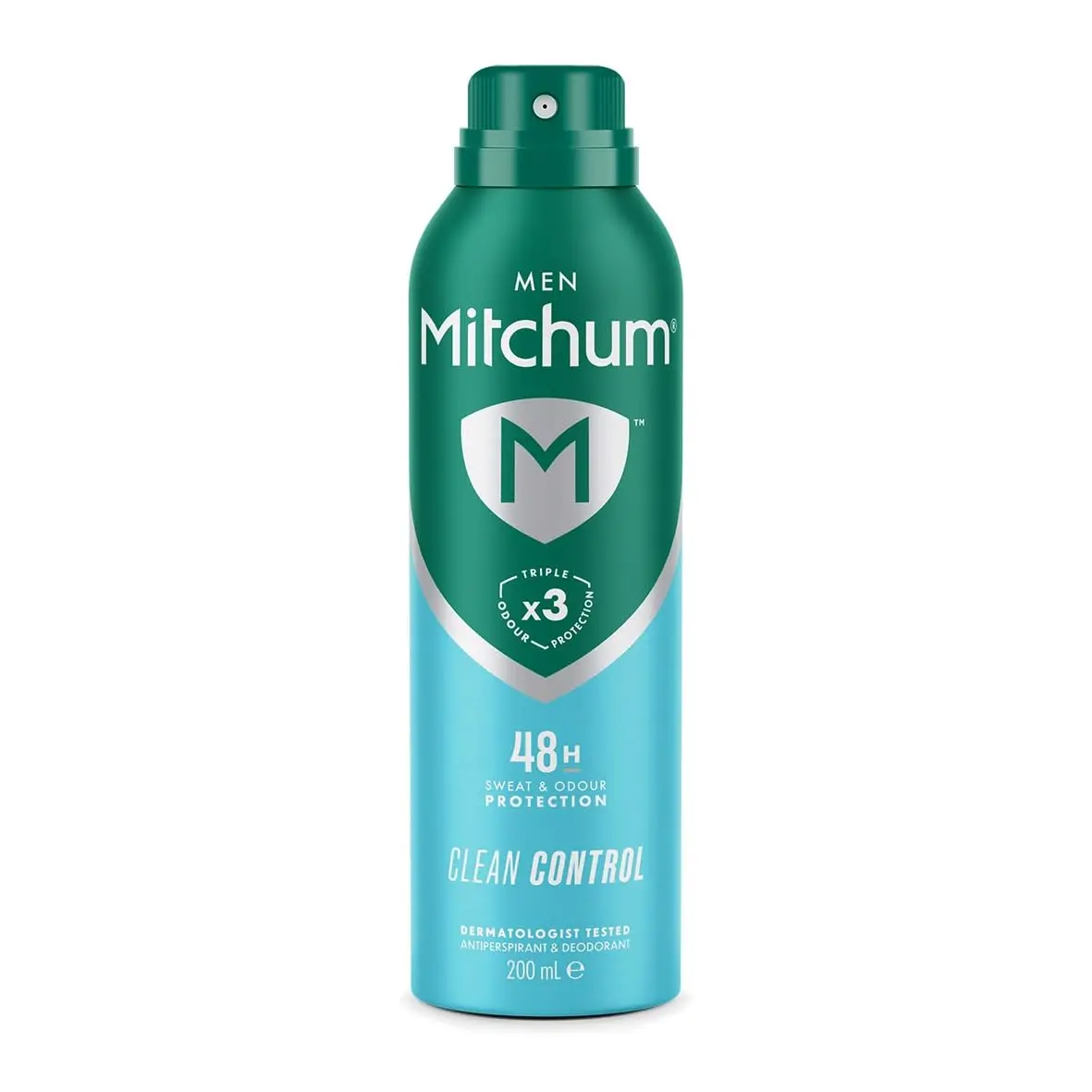 Mitchum Men Triple Odor Defense deodorant spray offers 48-hour sweat and odor protection with a quick-drying, alcohol-free formula that is dermatologist tested.