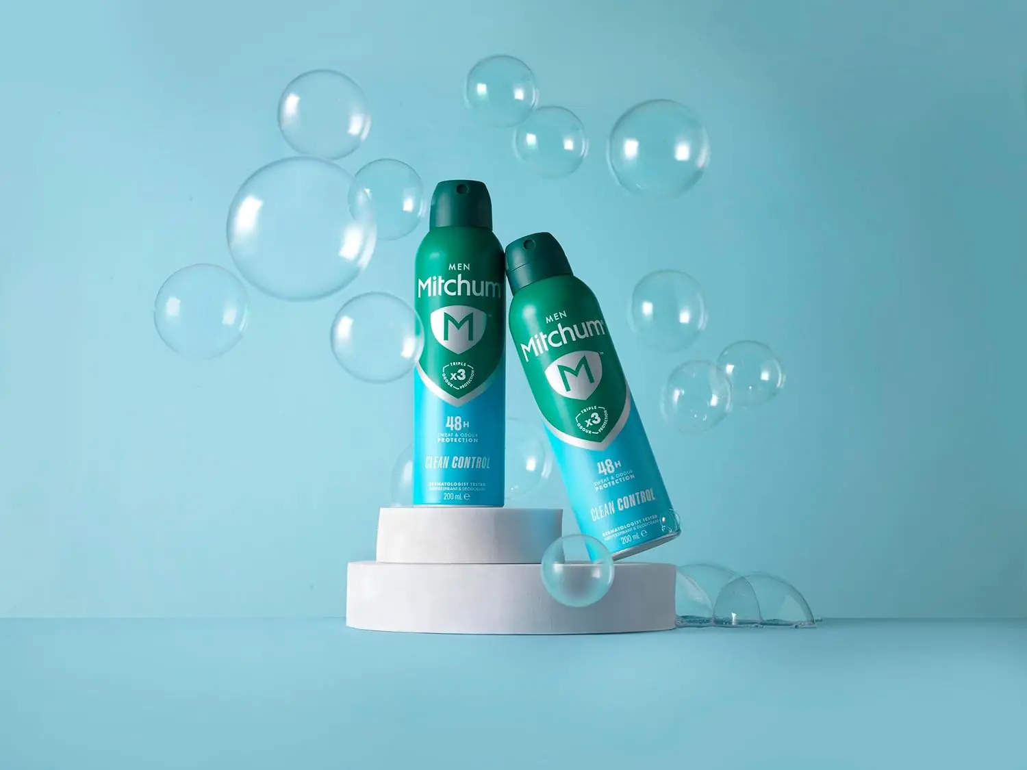 Mitchum Men Triple Odor Defense deodorant spray offers 48-hour sweat and odor protection with a quick-drying, alcohol-free formula that is dermatologist tested.