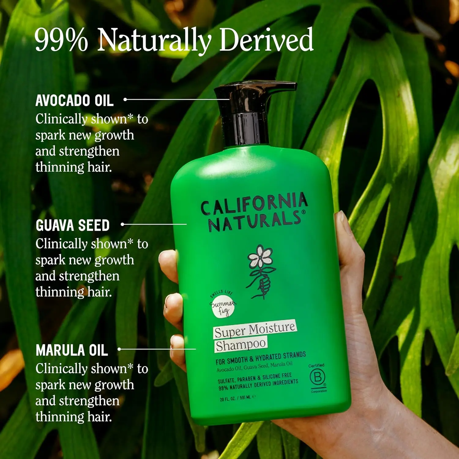 California Naturals shampoo and conditioner set hydrates dry, damaged hair with natural, vegan, and cruelty-free ingredients for healthy, shiny results.