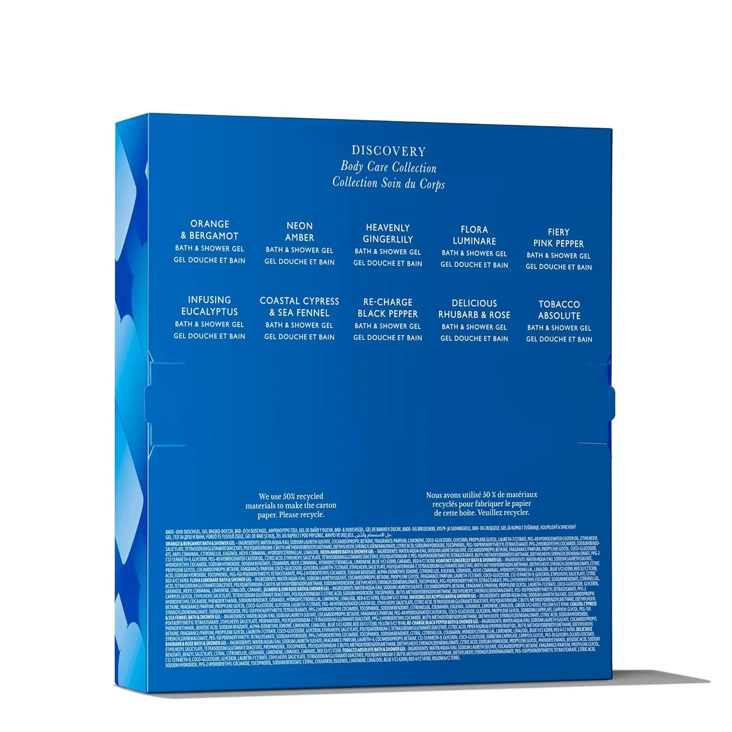 This Molton Brown Discovery Set features ten travel-size bath and shower gels, each made with fine ingredients for a long-lasting fragrance, perfect for gifting or trying new scents.