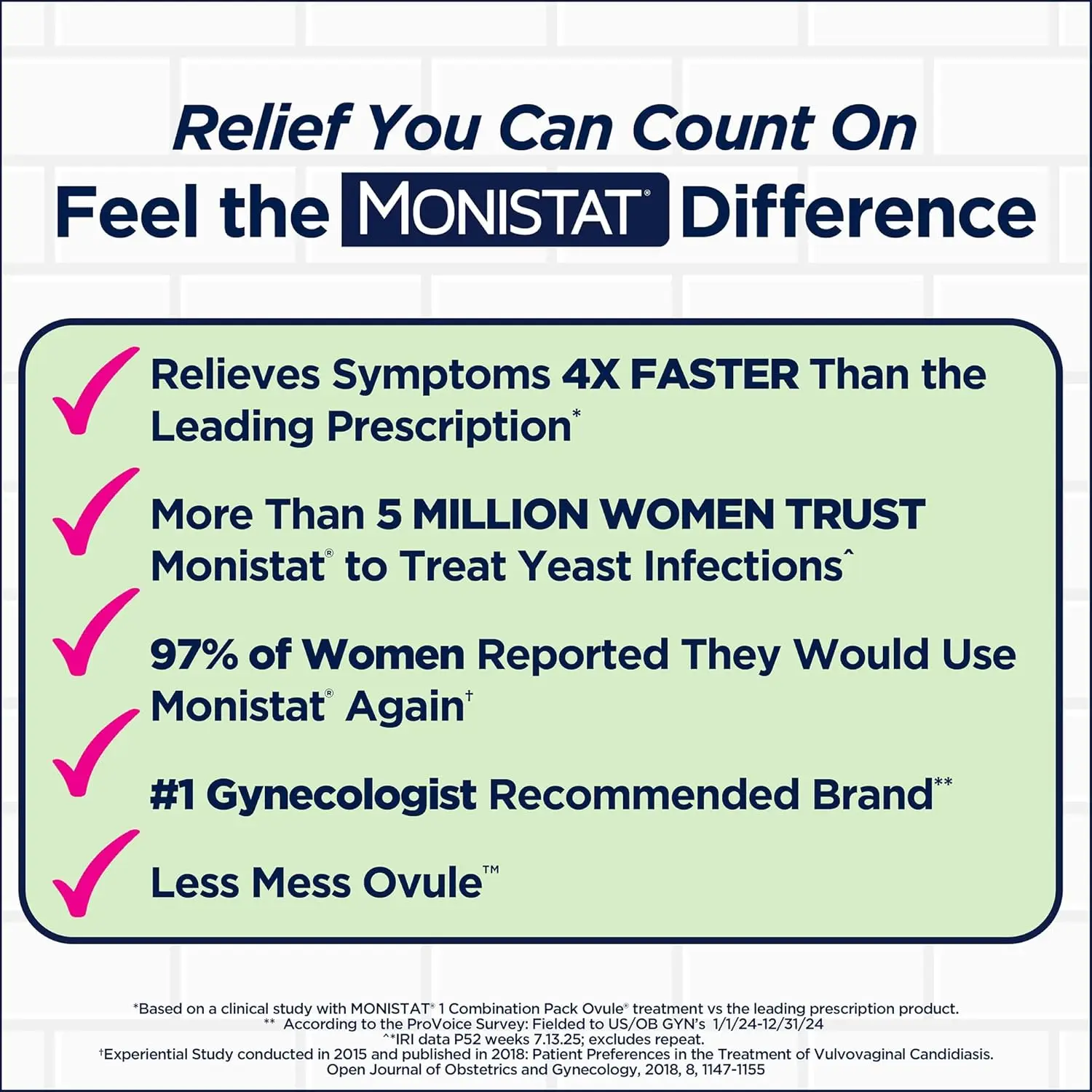 Monistat 3-Day yeast infection treatment provides relief from itching, irritation, and discomfort with suppositories and anti-itch cream.