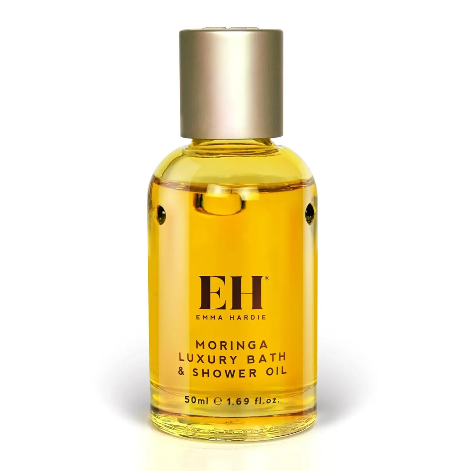 Emma Hardie moringa bath and shower oil with essential oils for a luxurious and conditioning skin treatment in the bath or shower.