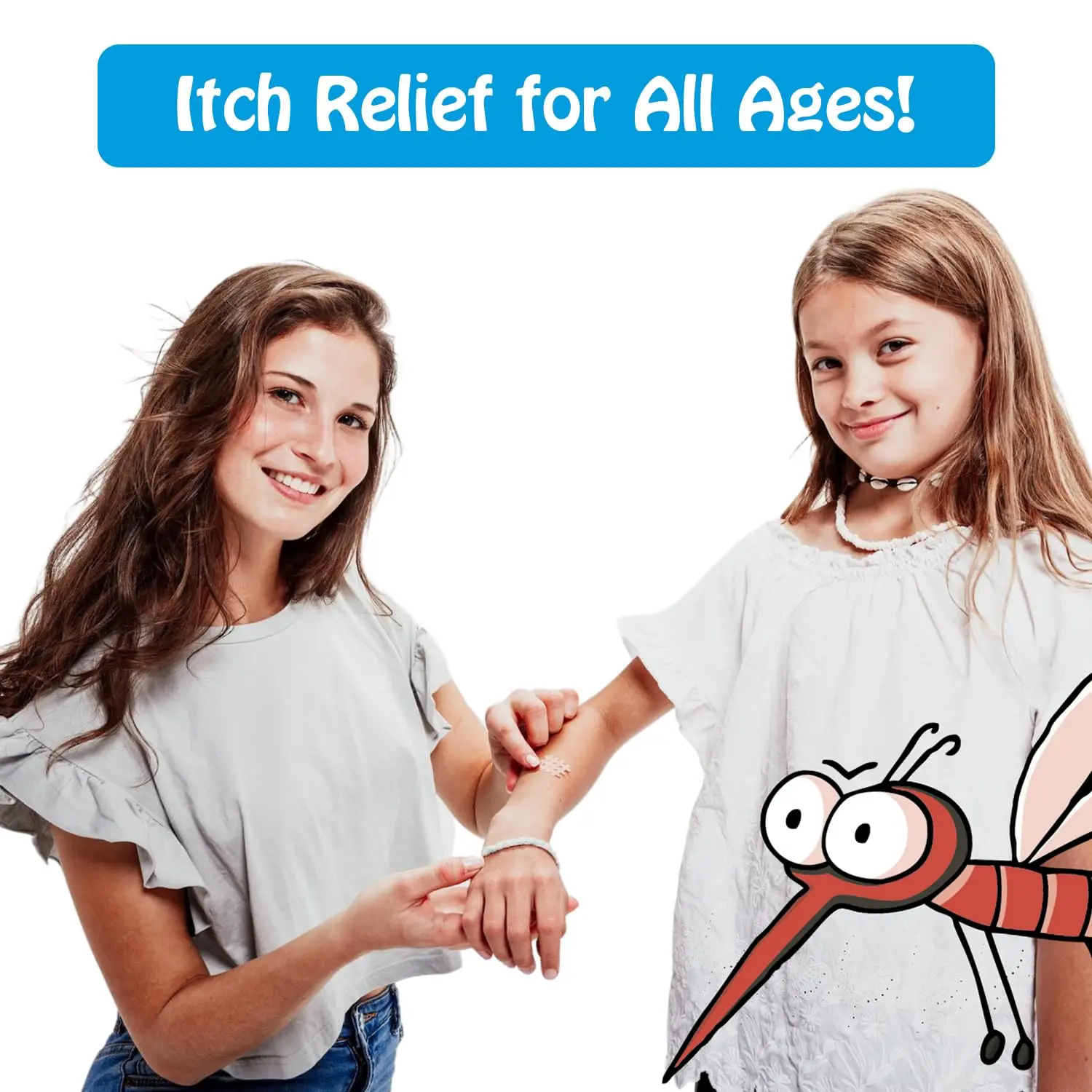 These are Moskinto bug bite relief patches from Apaloo Corp, designed to soothe itching and swelling for both kids and adults.