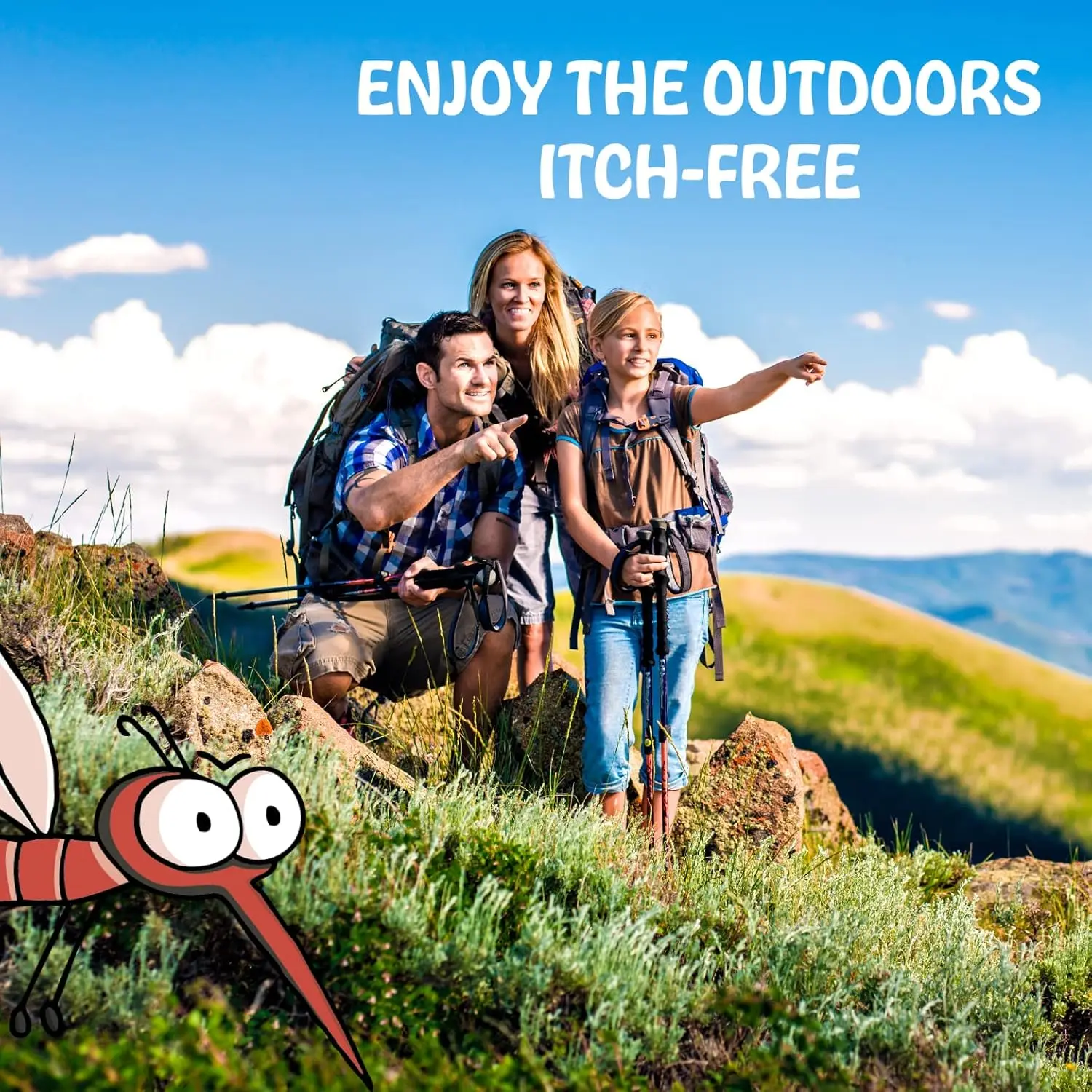 Close-up of Moskinto mosquito bite relief patches, designed to soothe swelling and itching for kids and adults after bug bites.