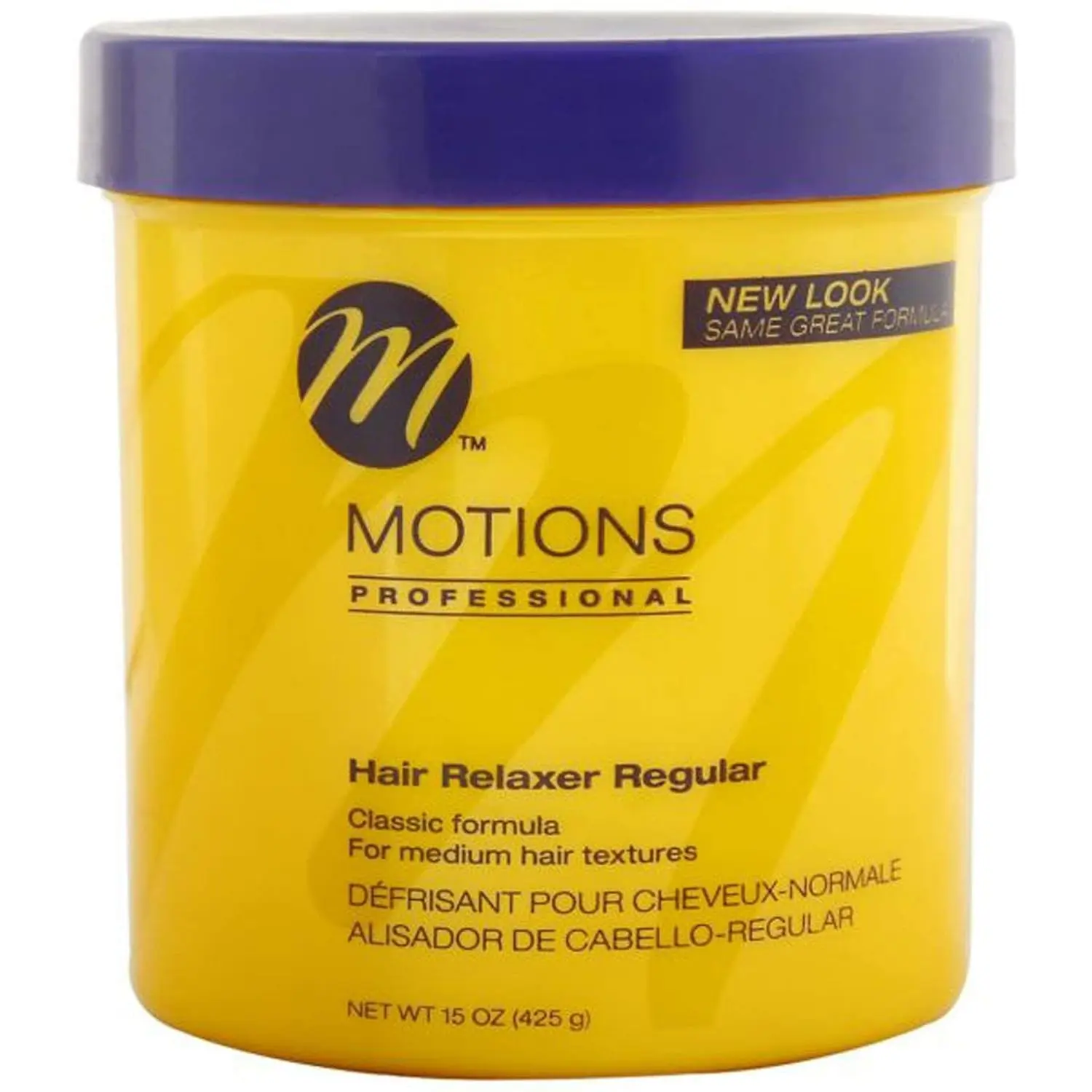 Motions Professional Hair Relaxer smooths normal and medium-textured hair, leaving it silky and hydrated with its no-base formula.
