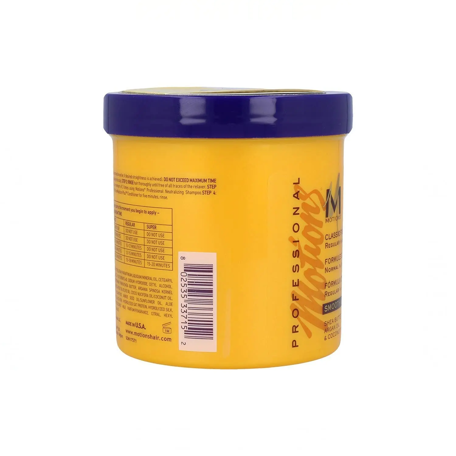 Motions Professional Hair Relaxer smooths normal and medium-textured hair, leaving it silky and hydrated with its no-base formula.