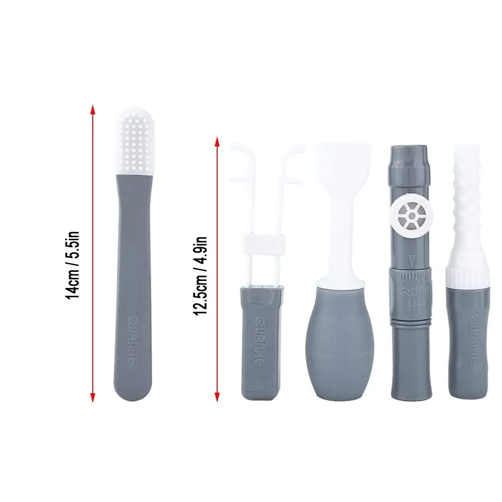 This five-pack of silicone mouth exercisers helps train oral and lip muscles for speech recovery and improved tongue strength.