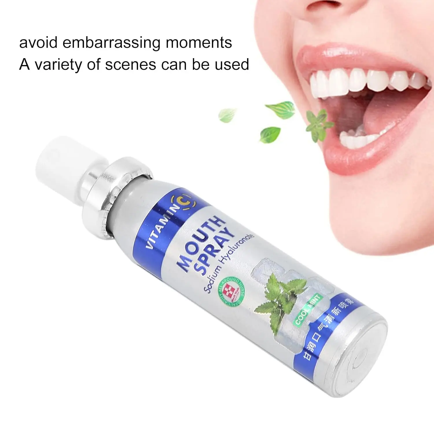 This mouth freshener spray uses a micro-atomizing nozzle to deliver a long-lasting fresh breath, perfect for travel, work, and dates.
