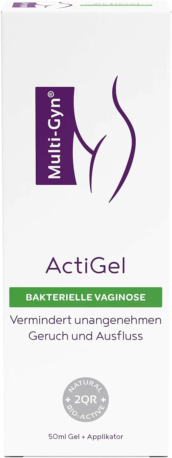 Three tubes of Multi-Gyn Actigel for treating bacterial vaginosis, vaginal discomfort, unpleasant odour, itch and irritations.
