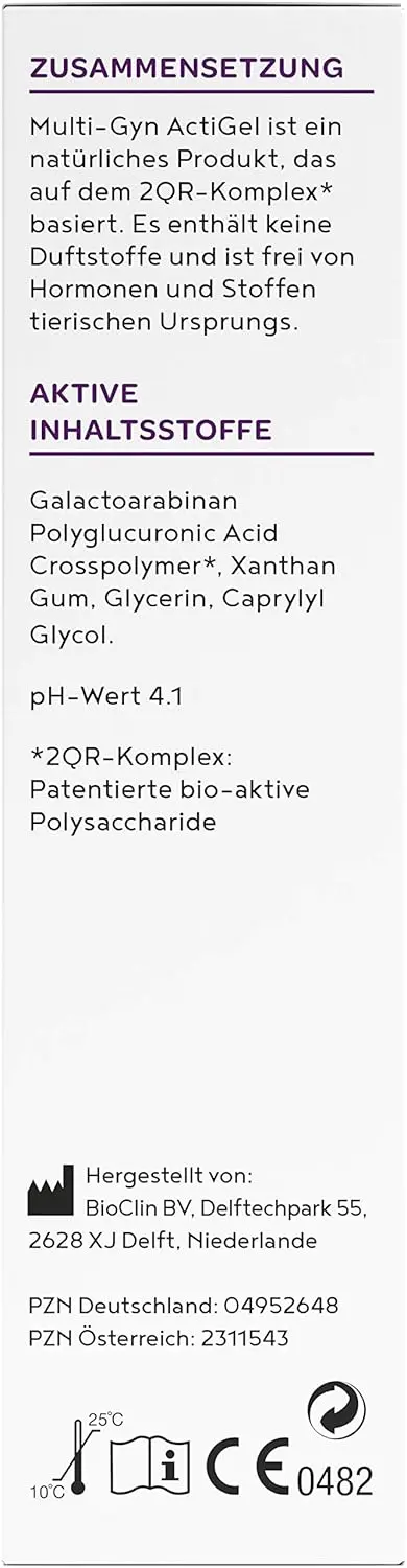 Three tubes of Multi-Gyn Actigel for treating bacterial vaginosis, vaginal discomfort, unpleasant odour, itch and irritations.