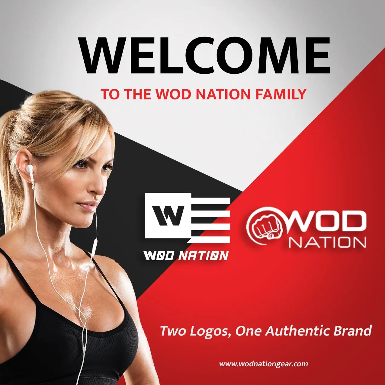 WOD Nation muscle floss bands in black and red, used for muscle recovery and improved mobility, come with a carrying case.