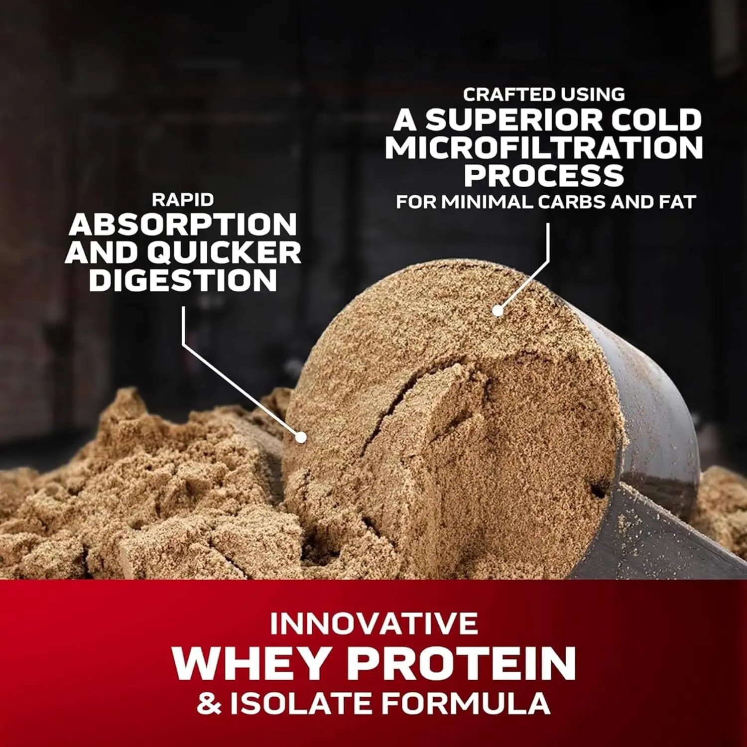 MuscleTech Nitro-Tech whey protein powder in strawberry flavor helps build lean muscle, increase strength, and enhance performance for both men and women.