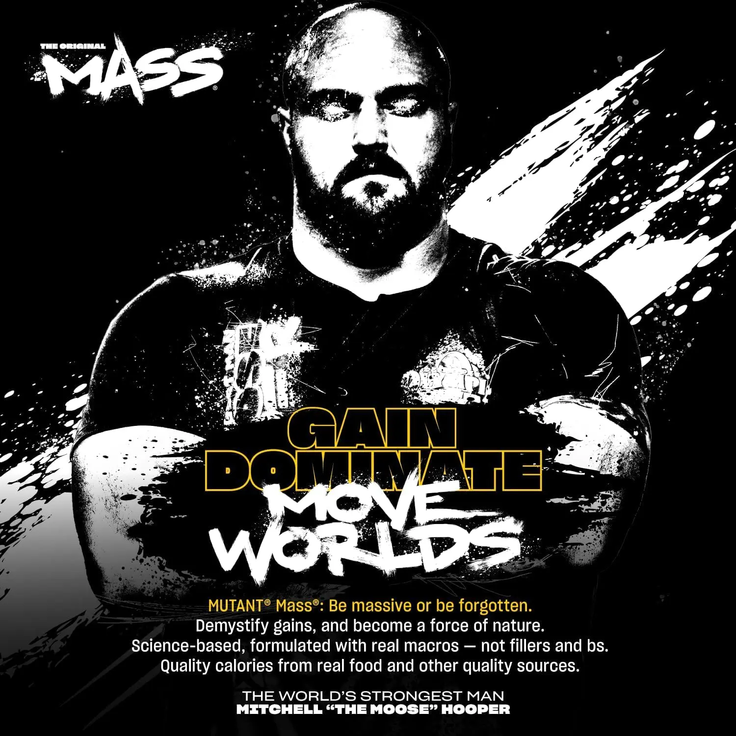 This image showcases a 6.8KG bag of Mutant Mass Vanilla Ice Cream flavored weight gainer supplement.