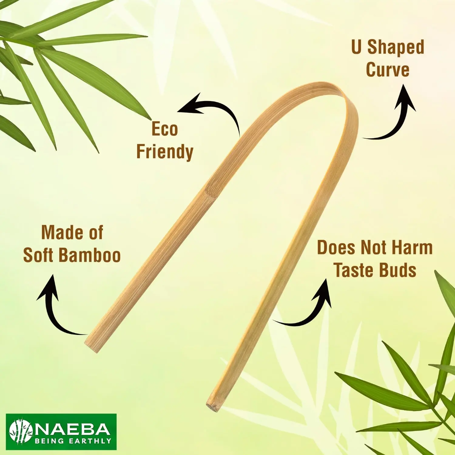 A pack of five NAEBA tongue cleaners designed to effectively remove bacteria and freshen breath.