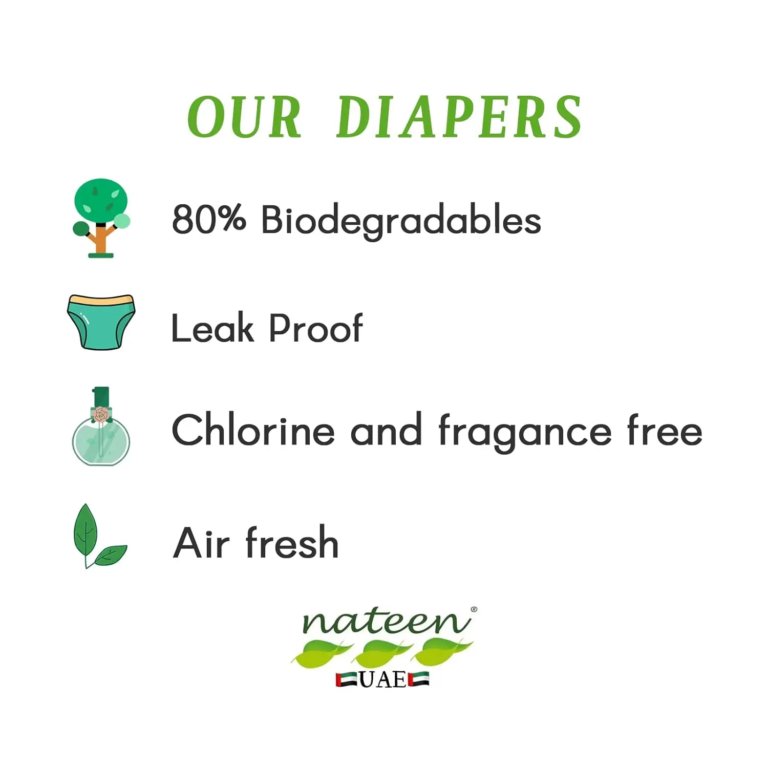 Nateen Hospeen adult diapers in medium size, designed as pull-up style incontinence underwear for men and women with super absorbency and a comfortable fit.