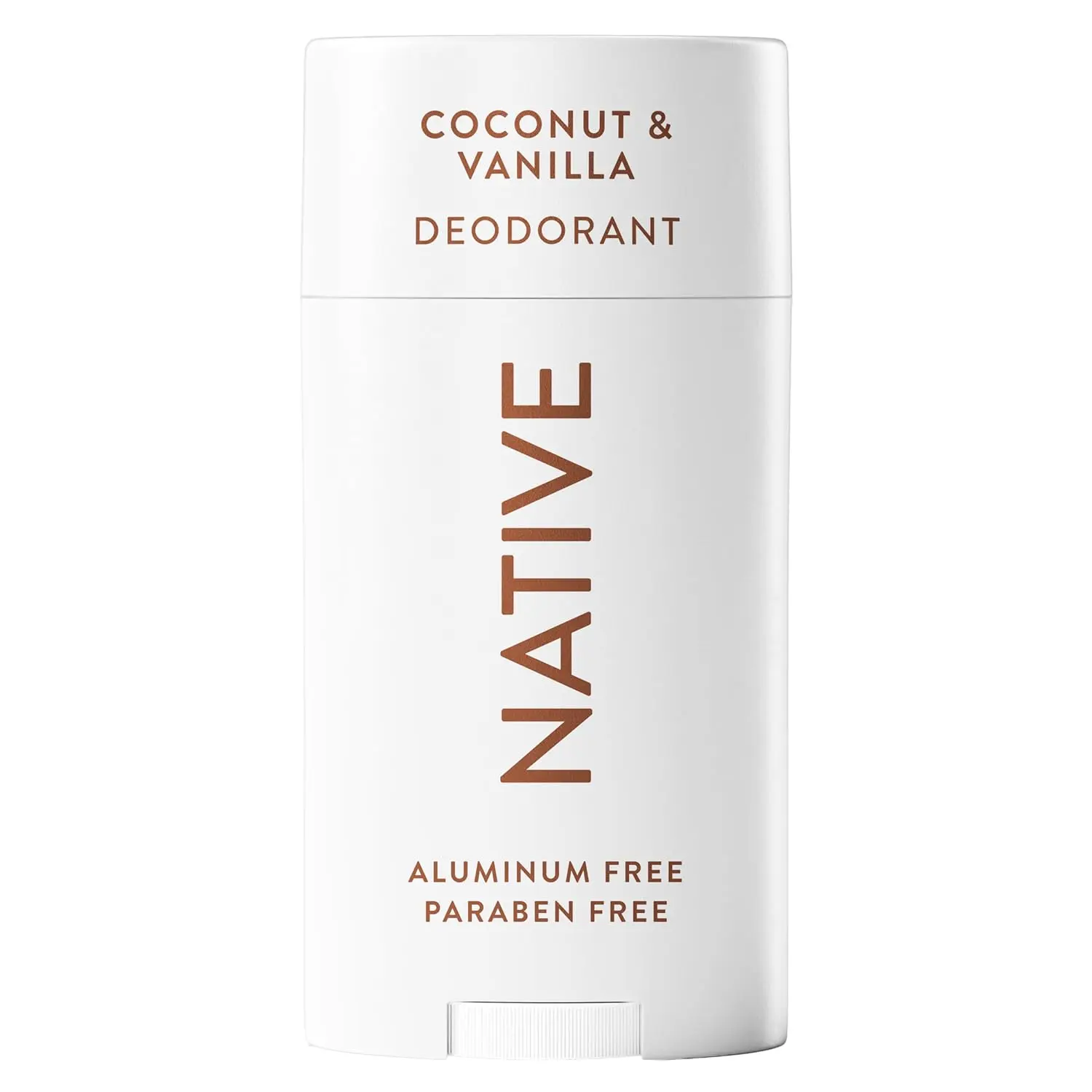 Native Coconut & Vanilla deodorant offers effective, aluminum-free odor protection for both men and women with a tropical coconut, pineapple, citrus, and vanilla scent.