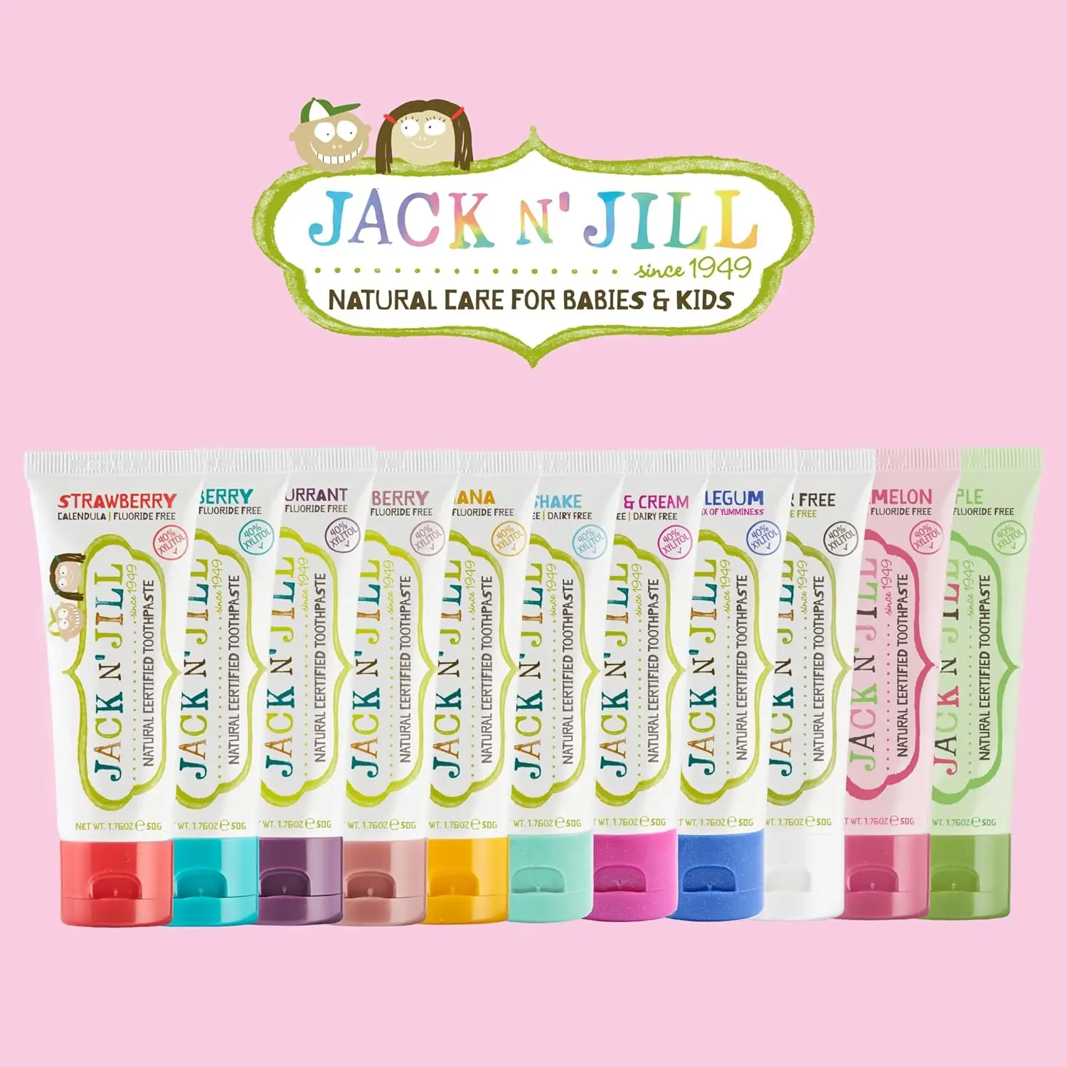 Jack N' Jill fluoride-free banana flavored toothpaste made with natural and organic ingredients is safe for babies and kids to swallow, promoting healthy oral hygiene habits from 6 months old.