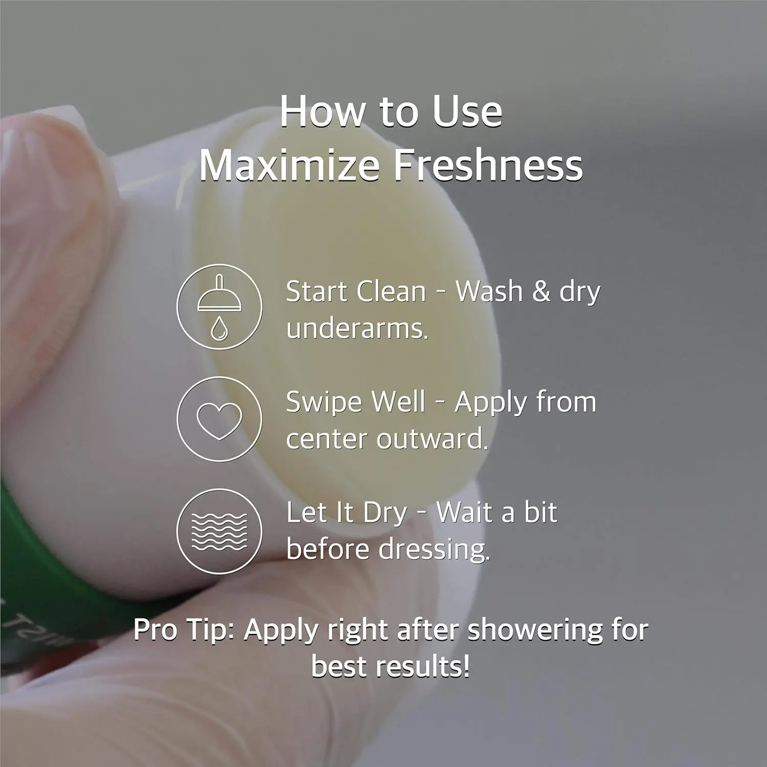 Natural grapefruit and ylang ylang deodorant providing long-lasting, non-toxic odor protection for sensitive skin.