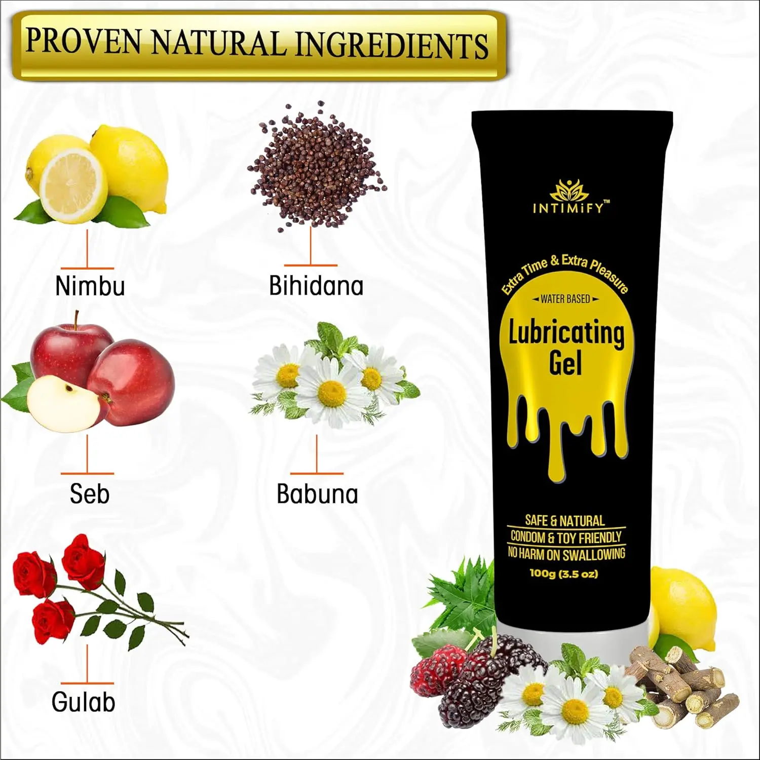 All natural Ayurvedic lubricating gel, specifically designed for men's intimate use.