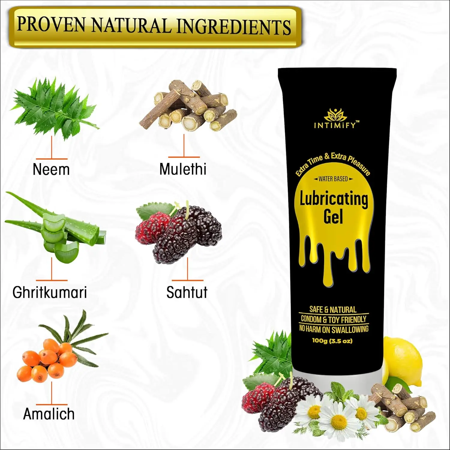 All natural Ayurvedic lubricating gel, specifically designed for men's intimate use.