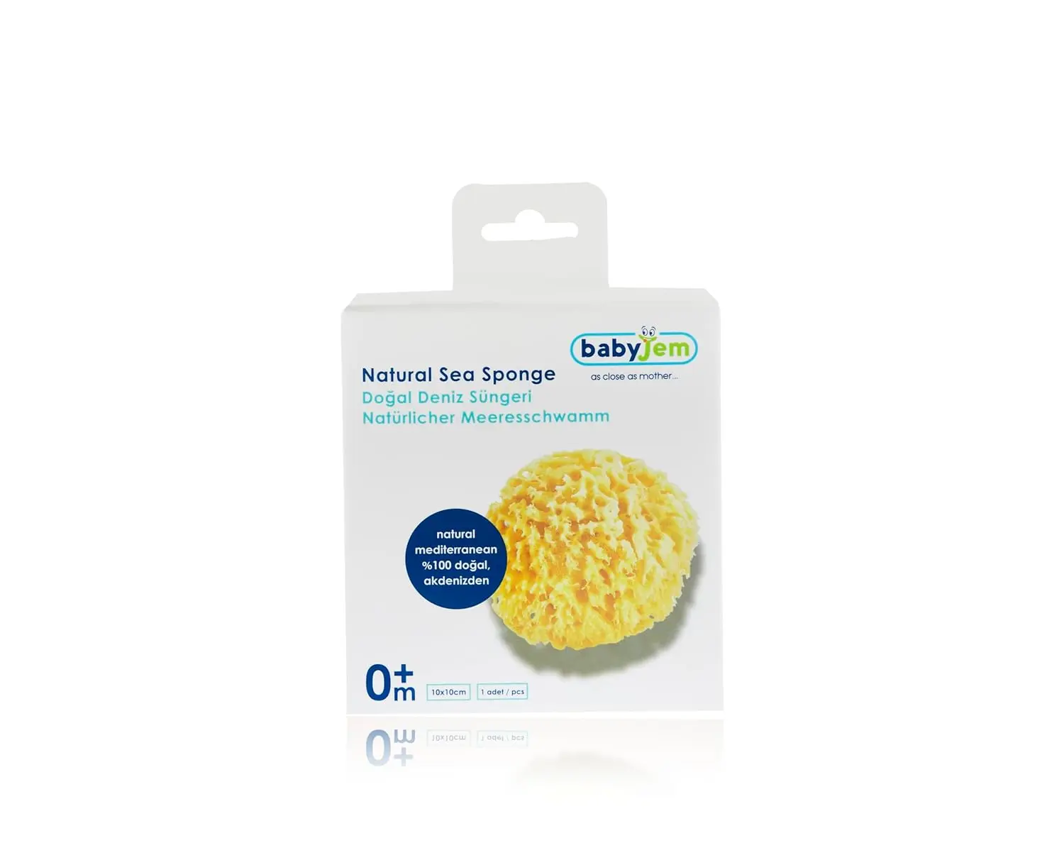 A soft, natural sea sponge perfect for gently cleansing delicate newborn skin during bath time, harvested from the Aegean Sea and suitable for sensitive skin.