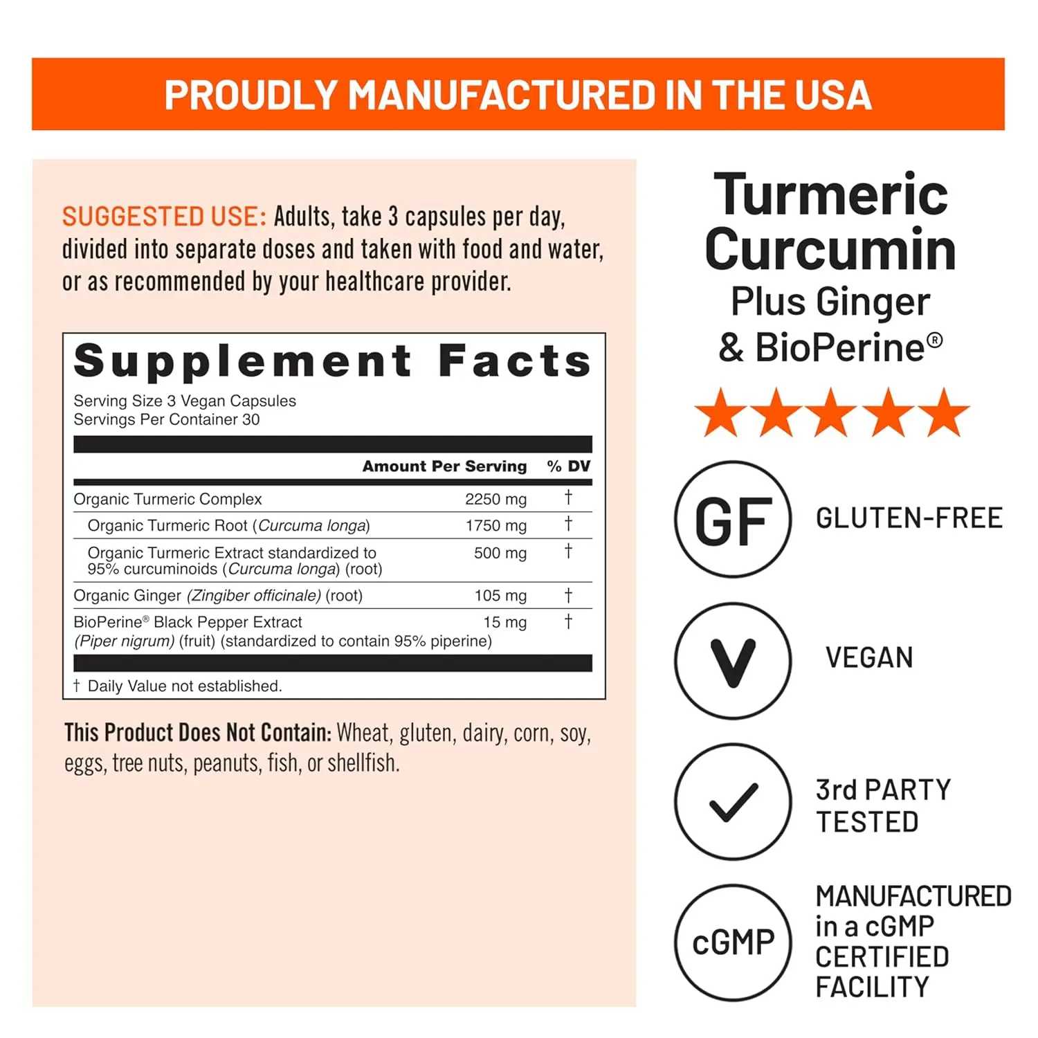 NatureWise organic turmeric curcumin supplement with black pepper extract for enhanced absorption and joint support, certified by CCOF.