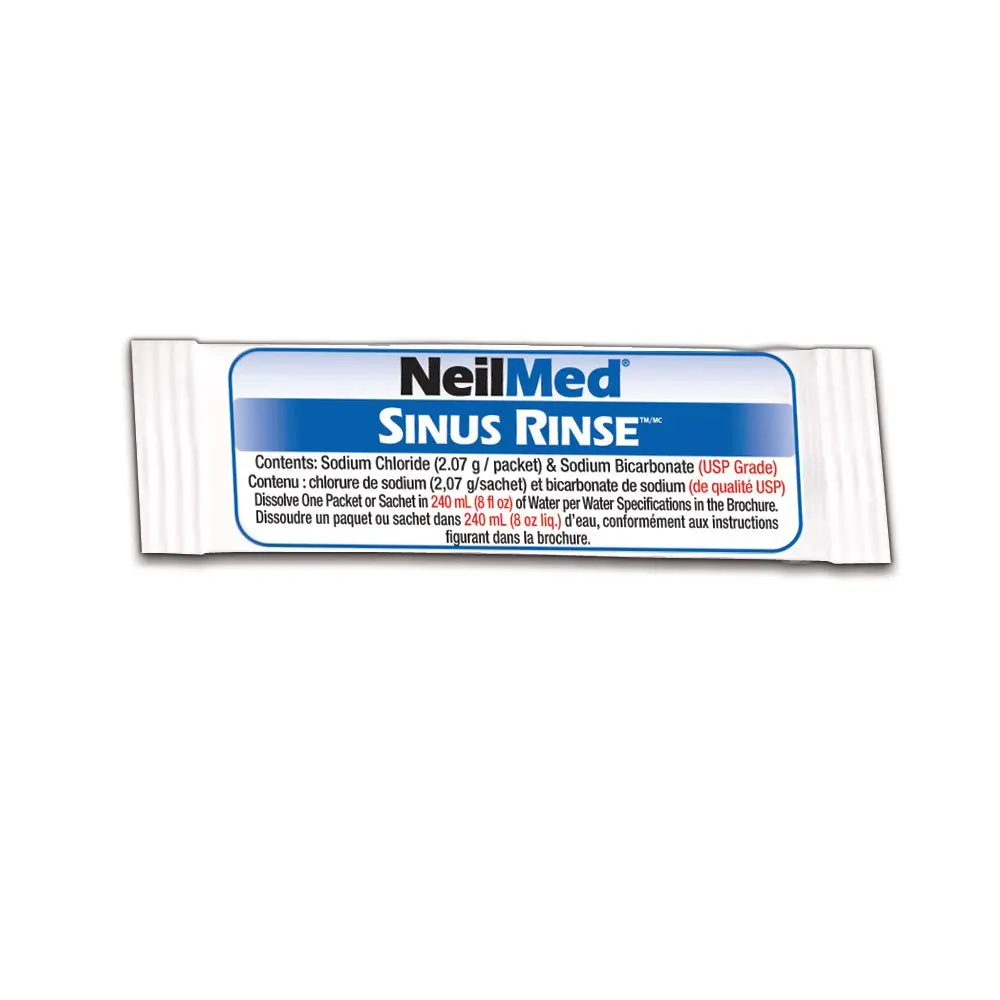 NeilMed SinuFlo Ready Rinse bottle, a premixed saline nasal wash for natural relief from allergies, congestion, and sinus pressure.