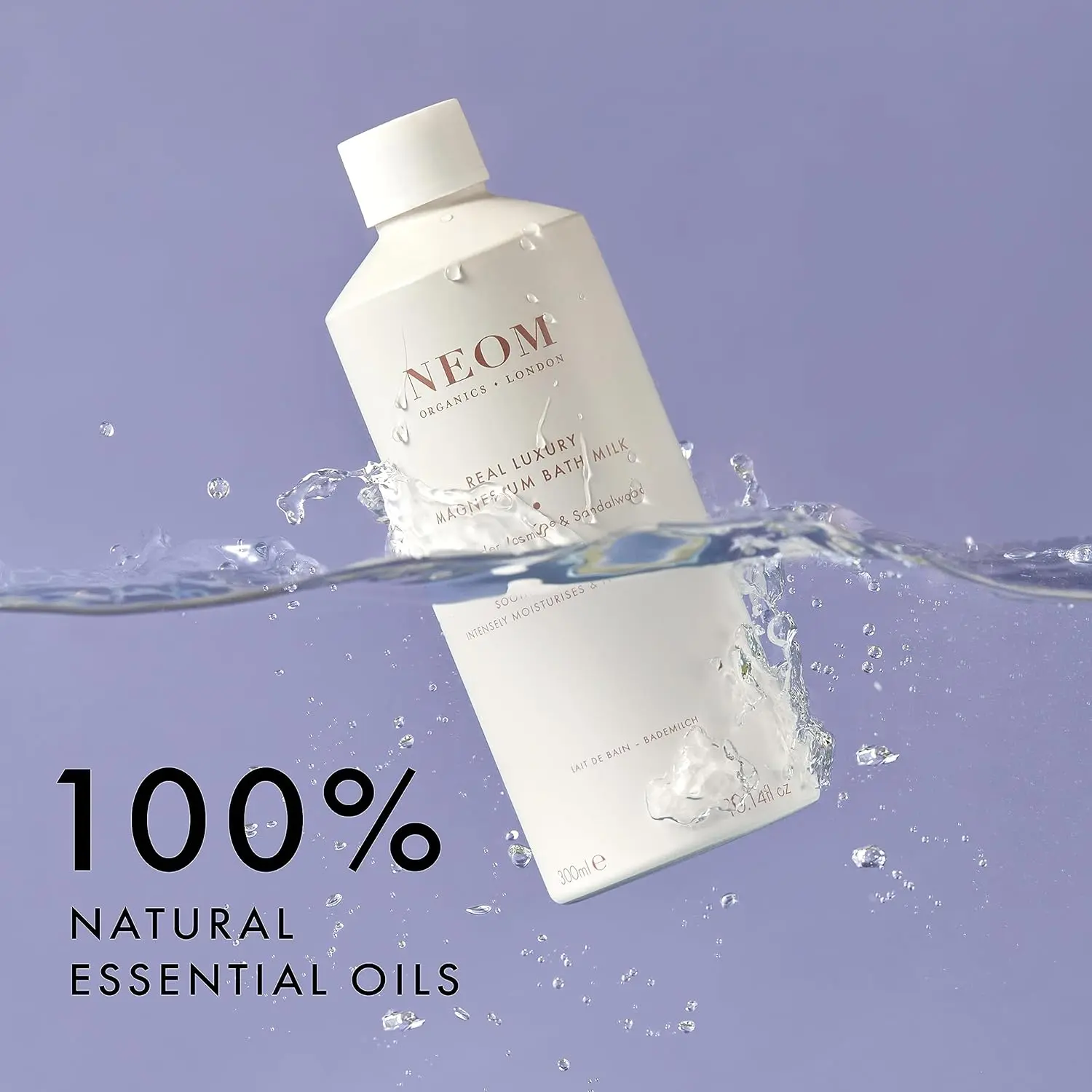 NEOM Real Luxury Bath Milk infuses your bath with a rich, fragrant blend of lavender and jasmine for a luxurious, healing experience.