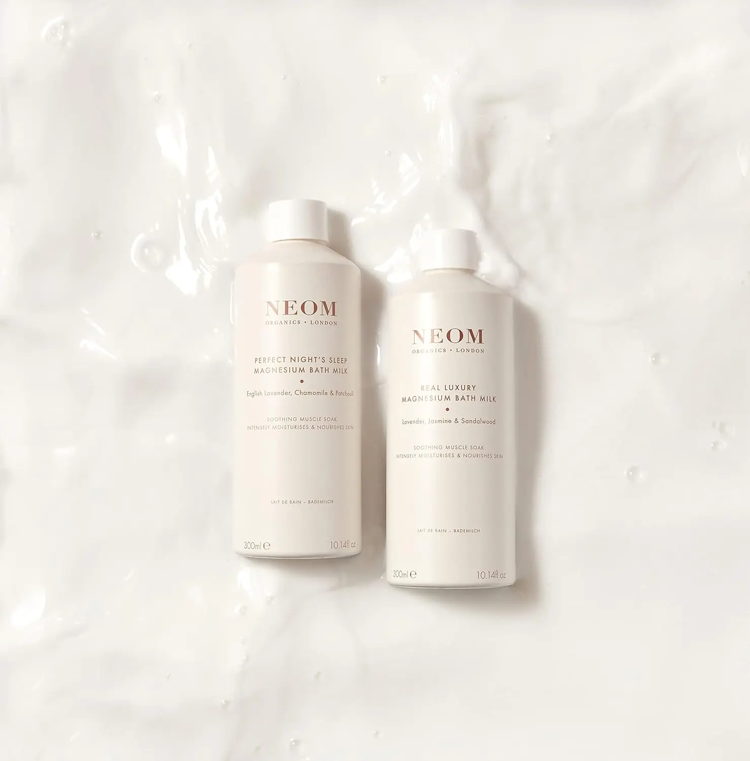 NEOM Real Luxury Bath Milk infuses your bath with a rich, fragrant blend of lavender and jasmine for a luxurious, healing experience.