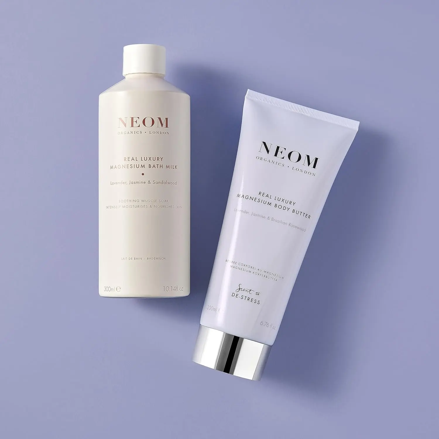 NEOM Real Luxury Bath Milk infuses your bath with a rich, fragrant blend of lavender and jasmine for a luxurious, healing experience.