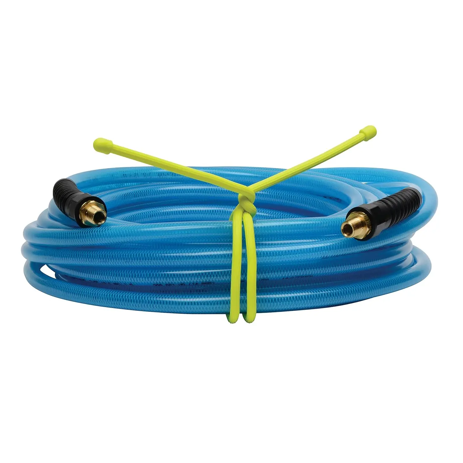 This image shows a two-pack of neon yellow 32-inch Nite Ize Gear Ties, durable and reusable twist ties with a strong wire inside for thousands of uses at home, on trips, and on boats.