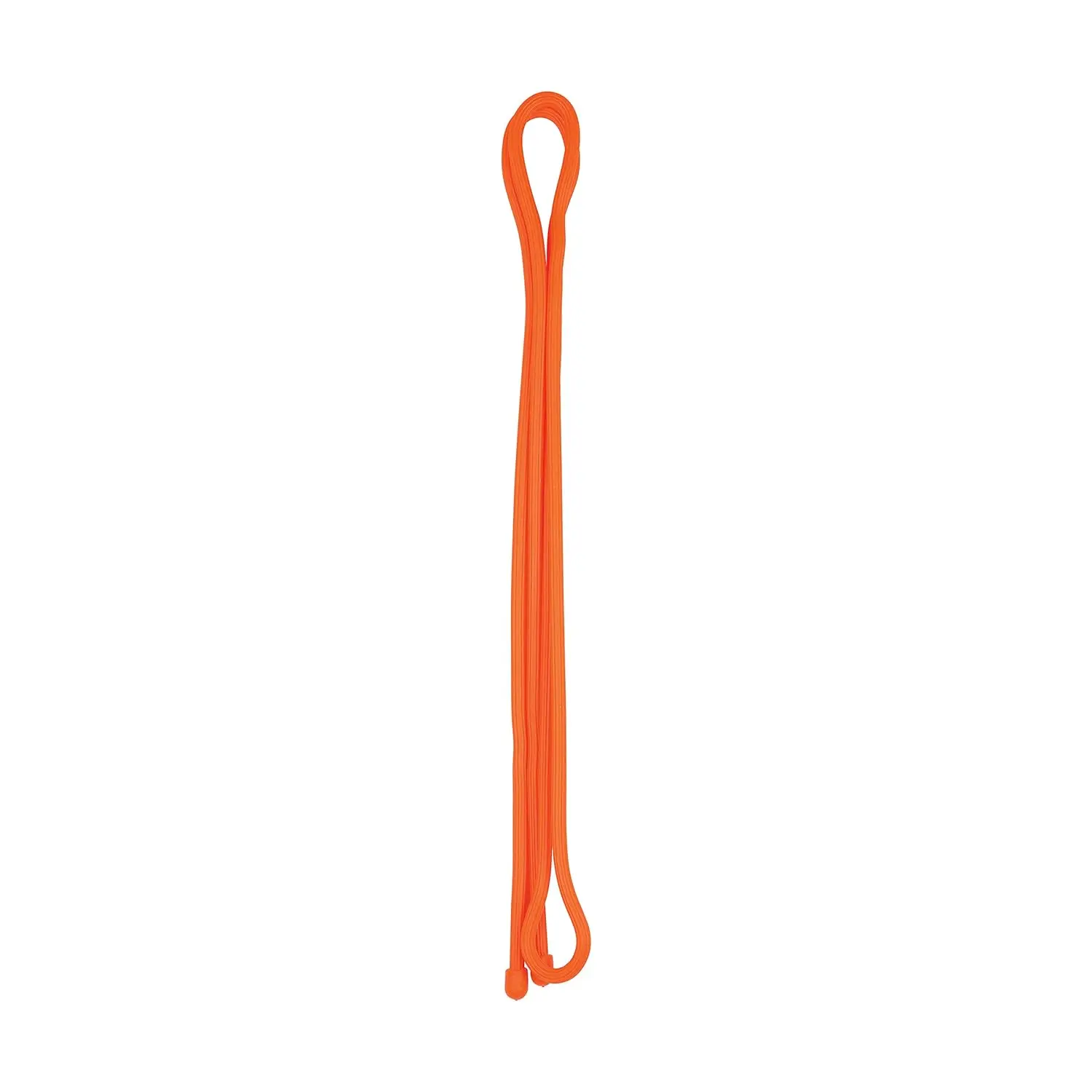 A two-pack of bright orange 64-inch Nite Ize Gear Ties, reusable rubber twist ties perfect for organizing large, unwieldy items indoors or outdoors, and made in the USA.