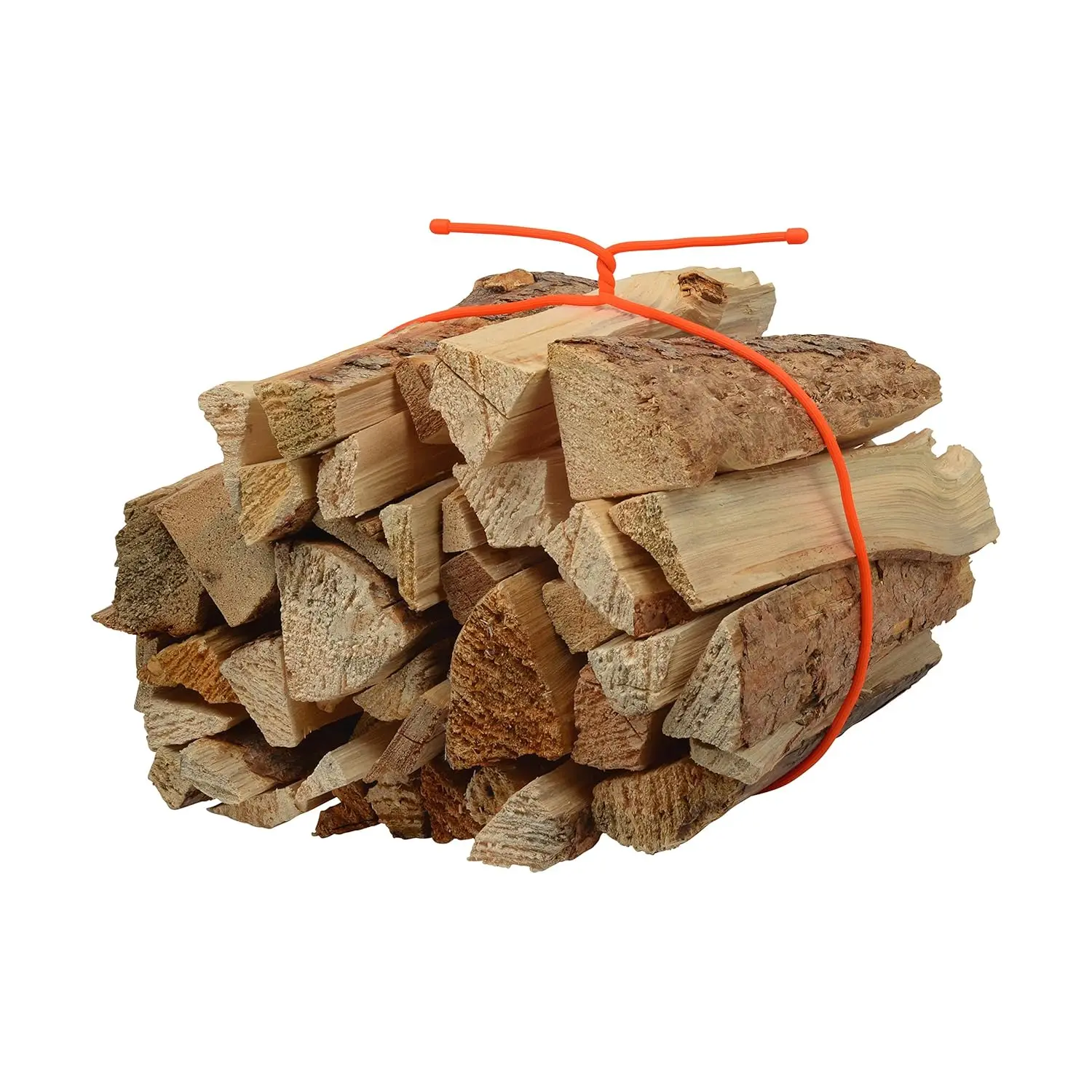 A two-pack of bright orange 64-inch Nite Ize Gear Ties, reusable rubber twist ties perfect for organizing large, unwieldy items indoors or outdoors, and made in the USA.