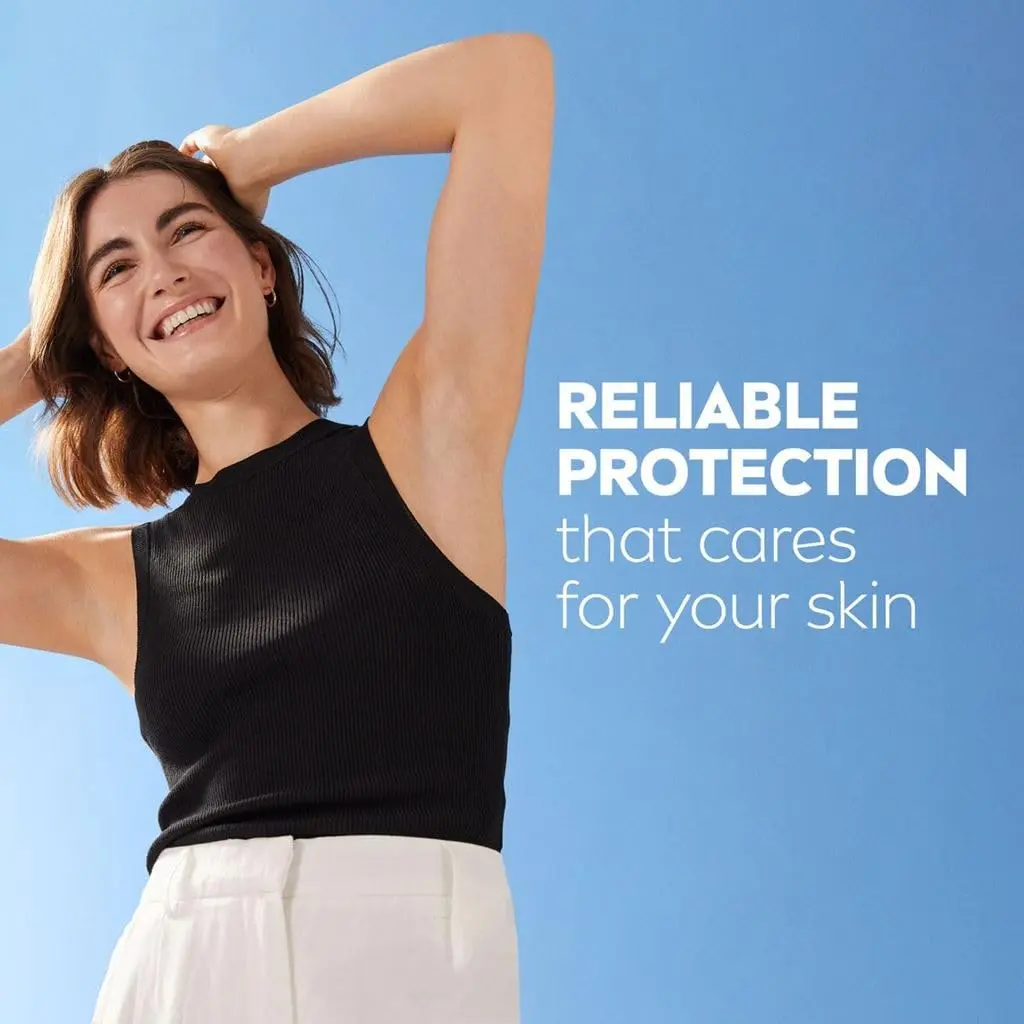 Two NIVEA Black & White Invisible Original antiperspirant roll-ons provide 48-hour protection against sweat and odor, keeping black clothes black and white clothes white for longer while preventing yellow stains, with a dermatologically approved, alcohol and colorant-free formula.