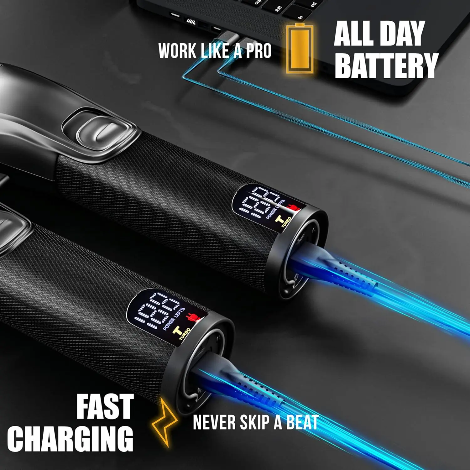 The NOVAH professional barber clipper and trimmer set provides precise haircuts with cordless convenience, featuring an all-metal design, long-lasting battery, adjustable settings, and multiple guards for barbers and home use.