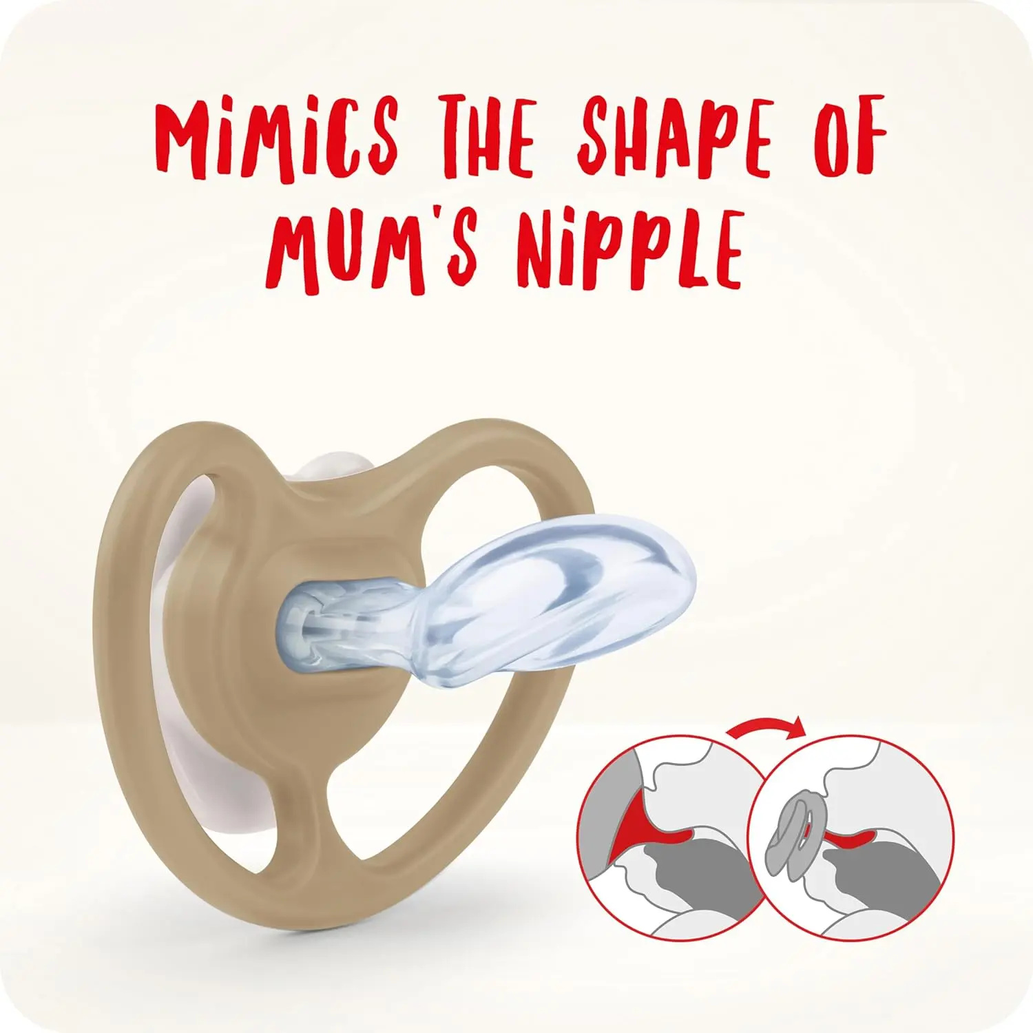 Two BPA-free NUK Space baby dummies featuring a Winnie the Pooh design, created with extra-large air openings for sensitive skin and promoting healthy oral development in babies aged 6-18 months.