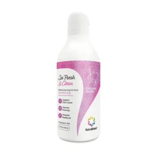 NutraBlast So Fresh & Clean feminine wash supports odor control and healthy intimate balance.