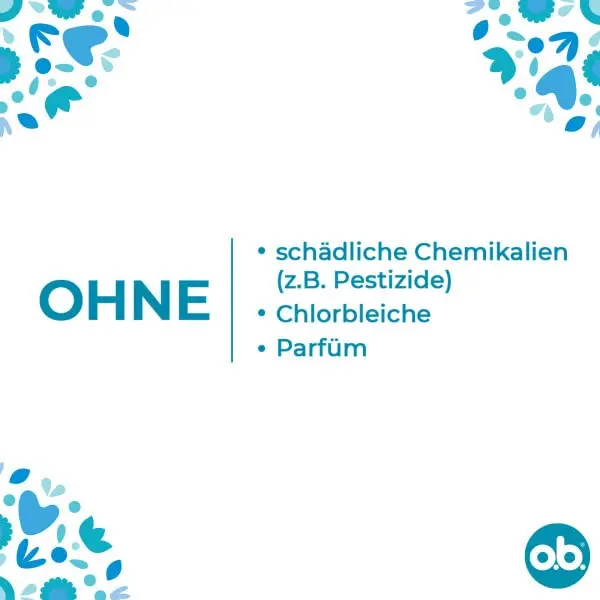 Box of 32 o.b. ProComfort Super Plus tampons offering ultimate comfort and reliable protection for very heavy flow days, featuring a plant-based core and SilkTouch surface.