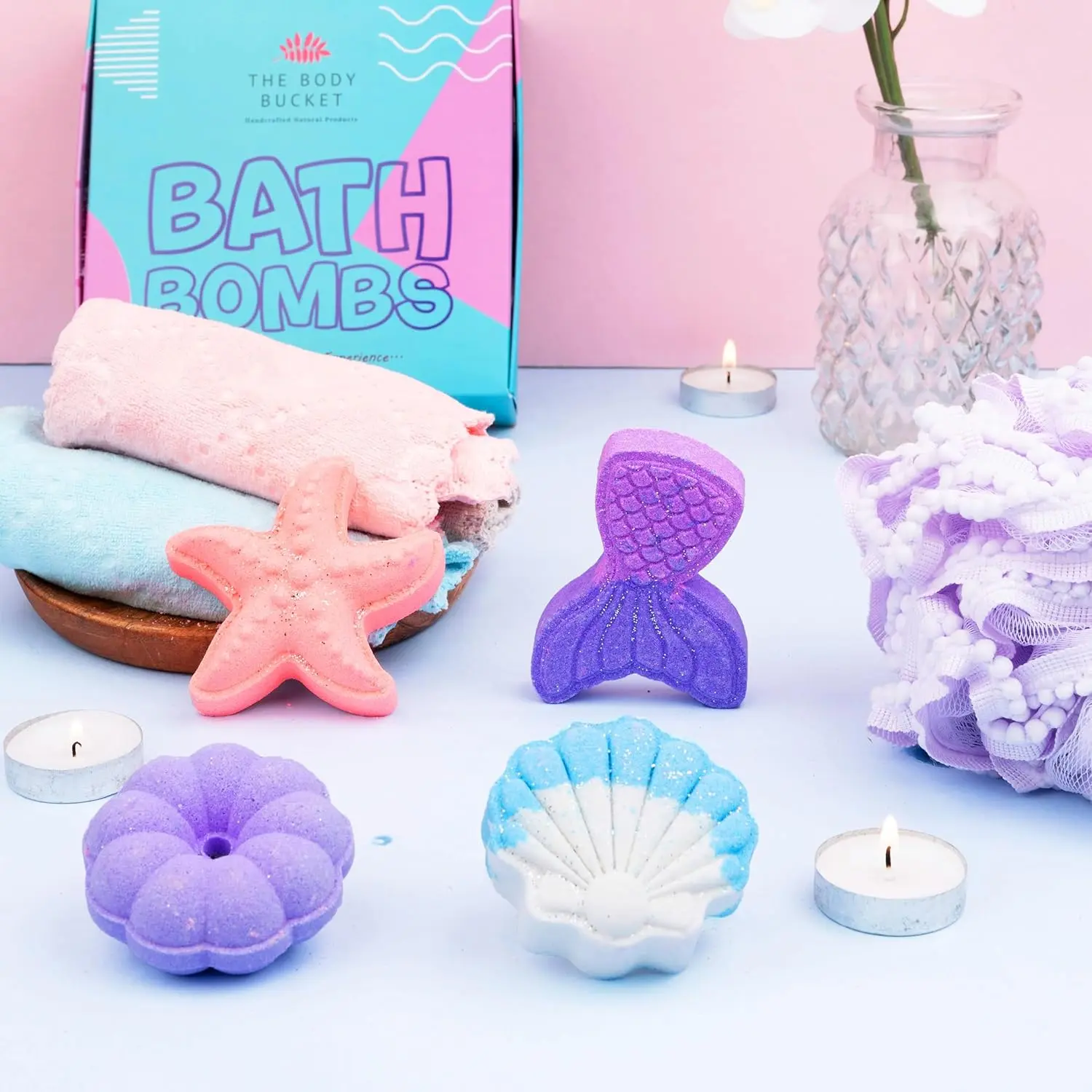 These handcrafted bath bombs offer a relaxing ocean breeze fragrance for a moisturizing and colorful bath experience, gentle and safe for all skin types.