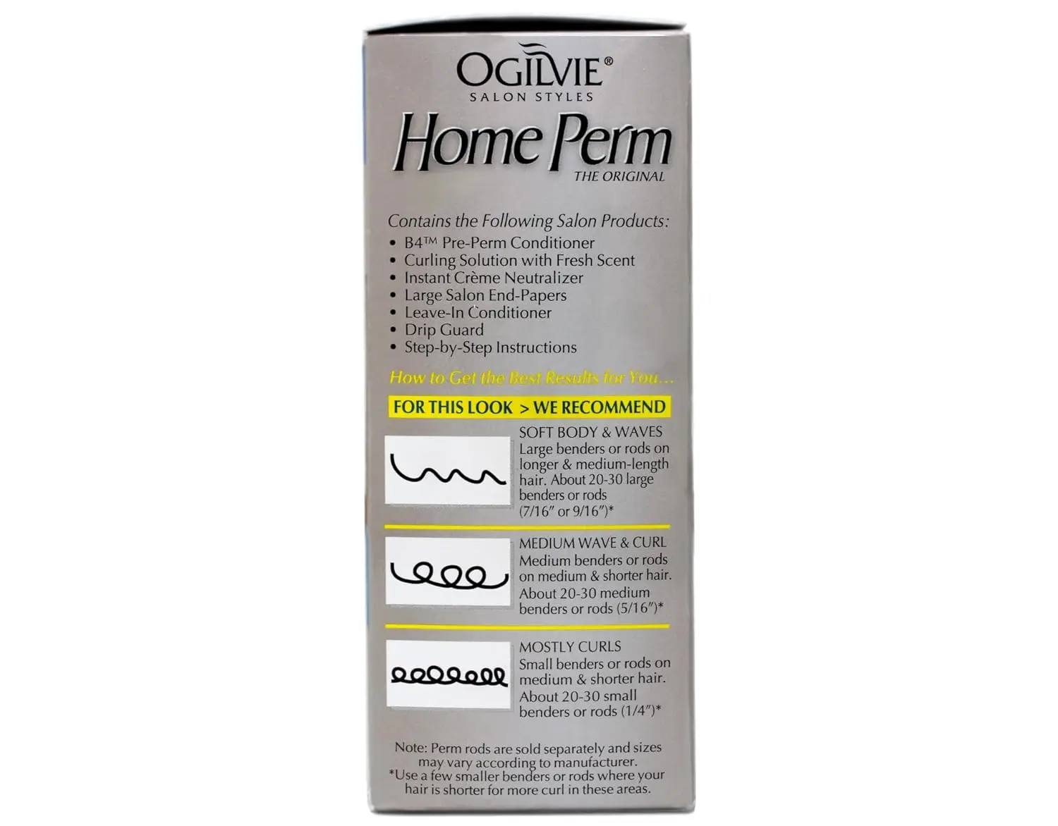 Ogilvie Salon Styles Home Perm for Normal Hair provides extra body and lasting salon-quality results.