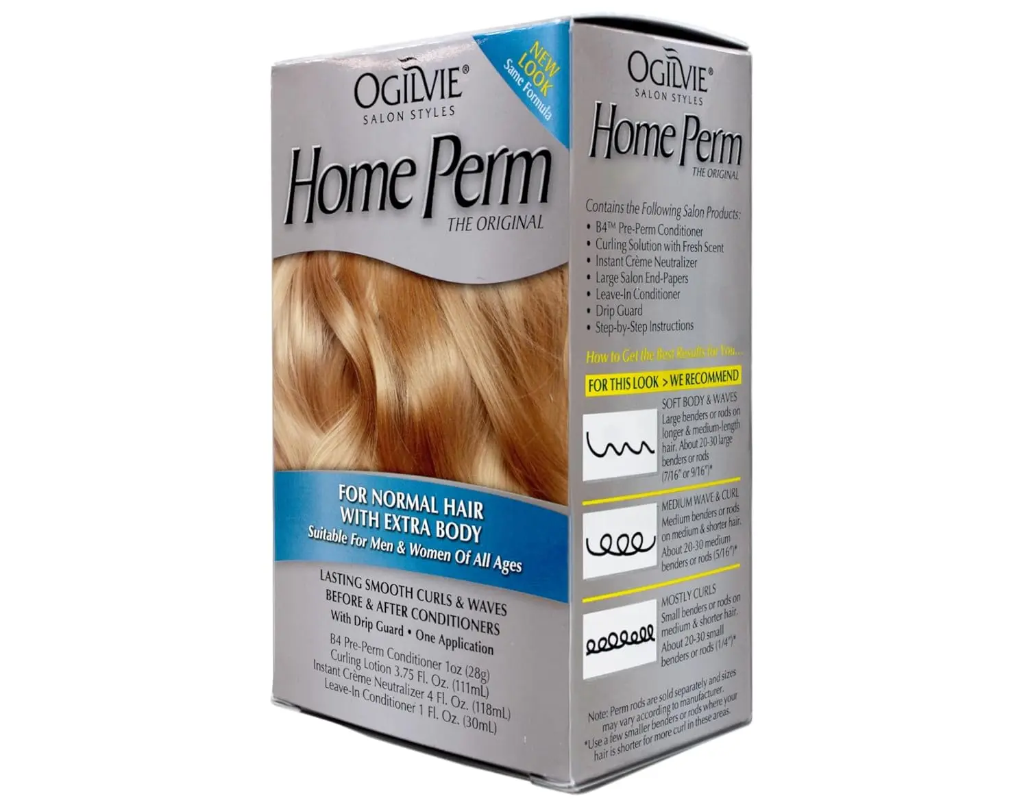 Ogilvie Salon Styles Home Perm for Normal Hair provides extra body and lasting salon-quality results.