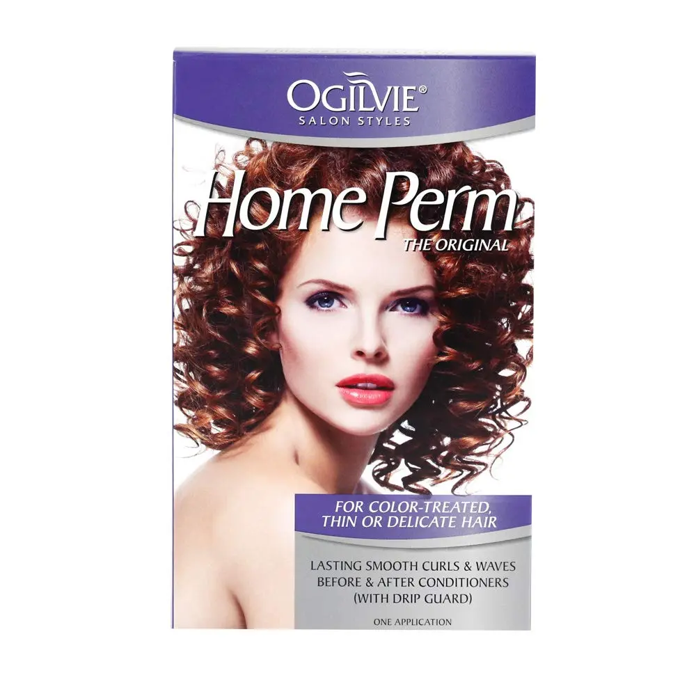 Ogilvie Salon Styles professional perm kit designed for color treated, thin, or delicate hair to create long-lasting smooth curls and waves.