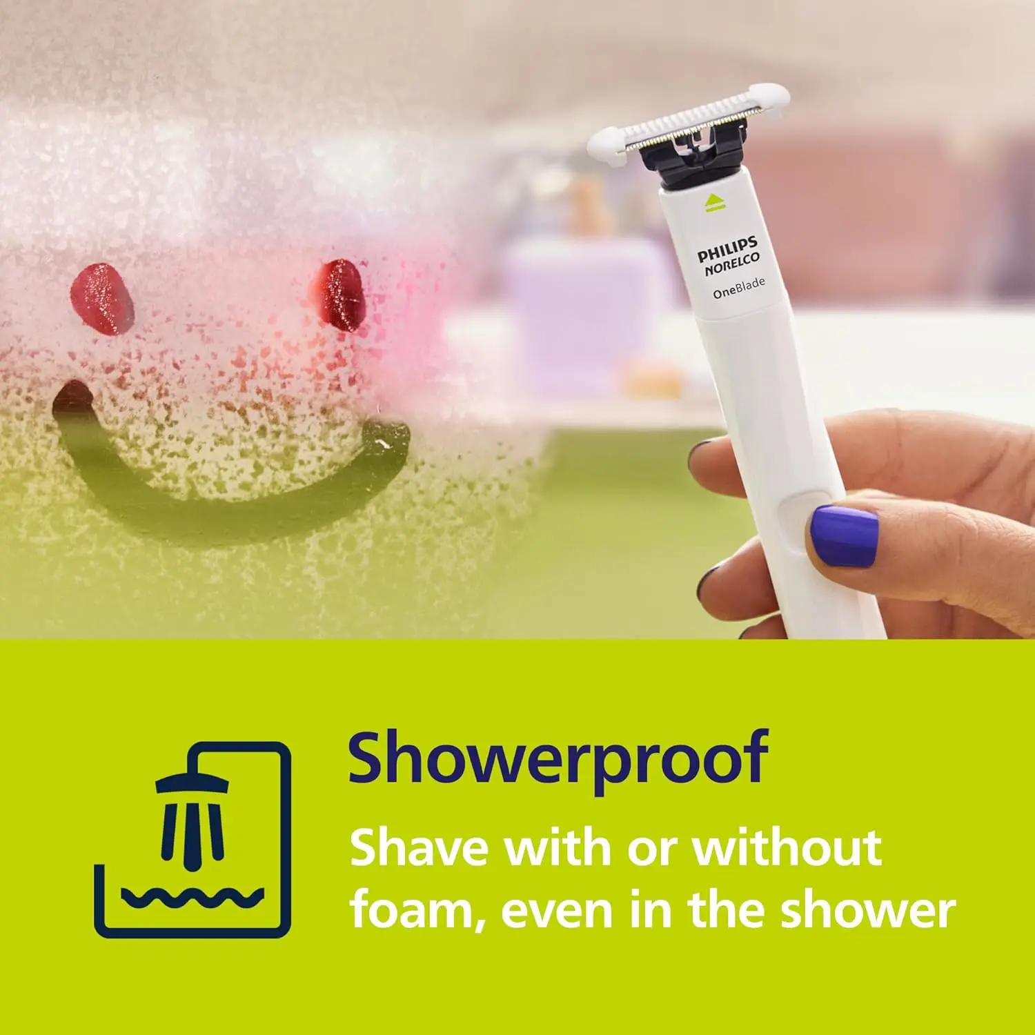 The Philips Norelco OneBlade intimate groomer with SkinProtect blade and body comb provides a comfortable trim for sensitive areas, wet or dry.