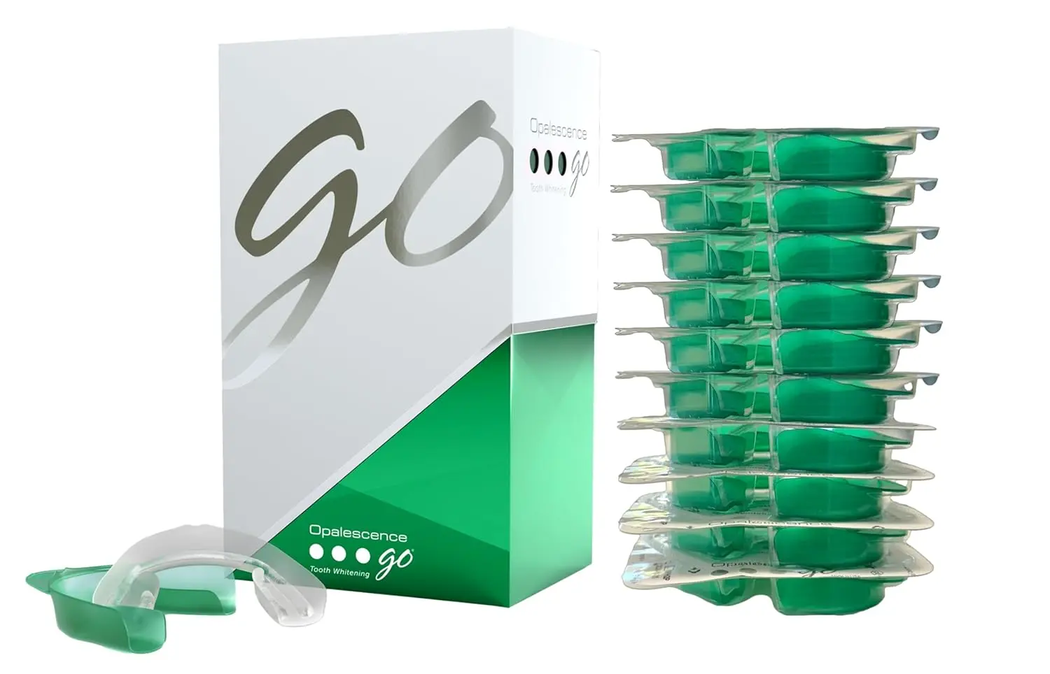 Compact and feature-packed Opalescence Go 10% mint teeth whitener designed to perfection.
