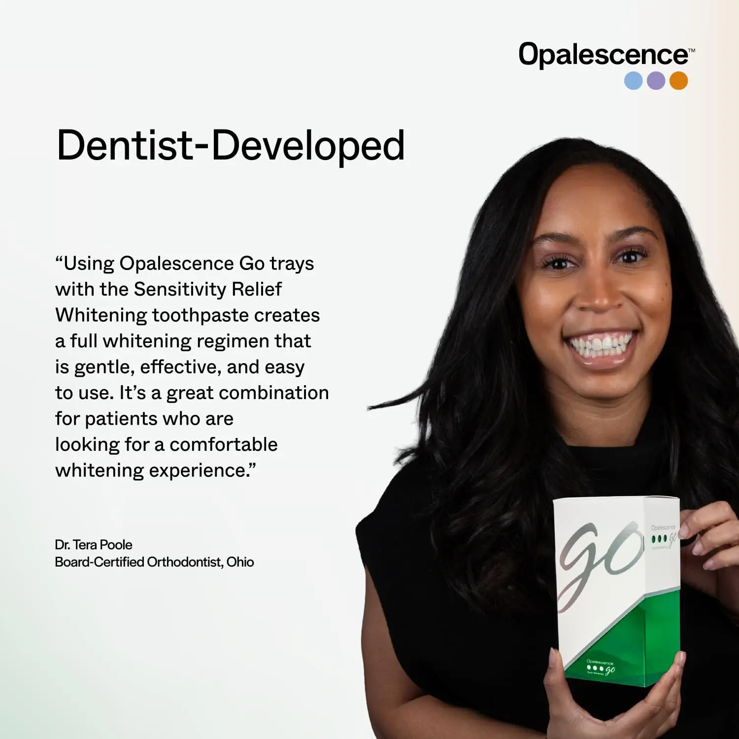 Compact and feature-packed Opalescence Go 10% mint teeth whitener designed to perfection.