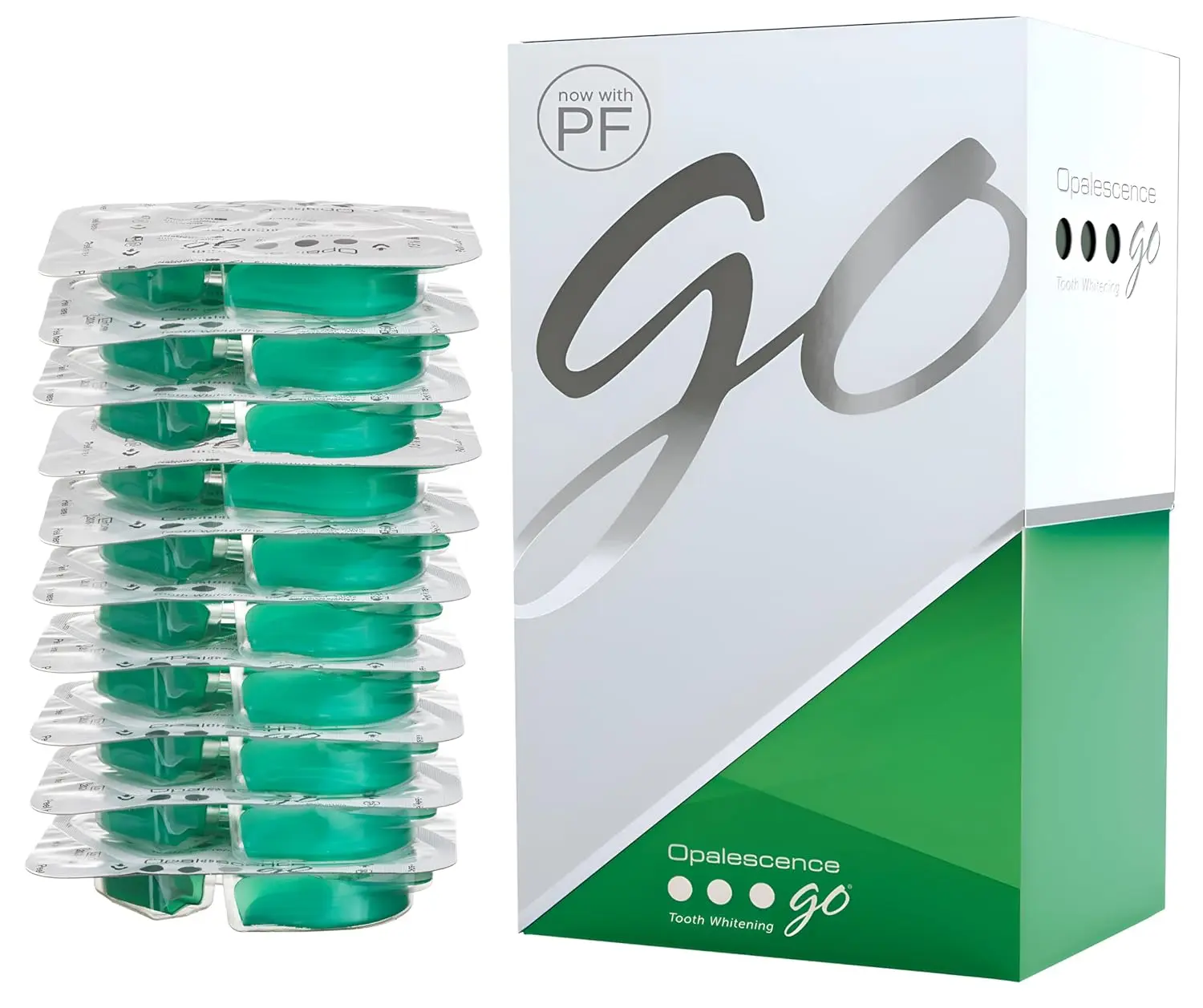 Opalescence Go 15% prefilled teeth whitening trays provide easy and effective at-home dental care for a brighter smile.