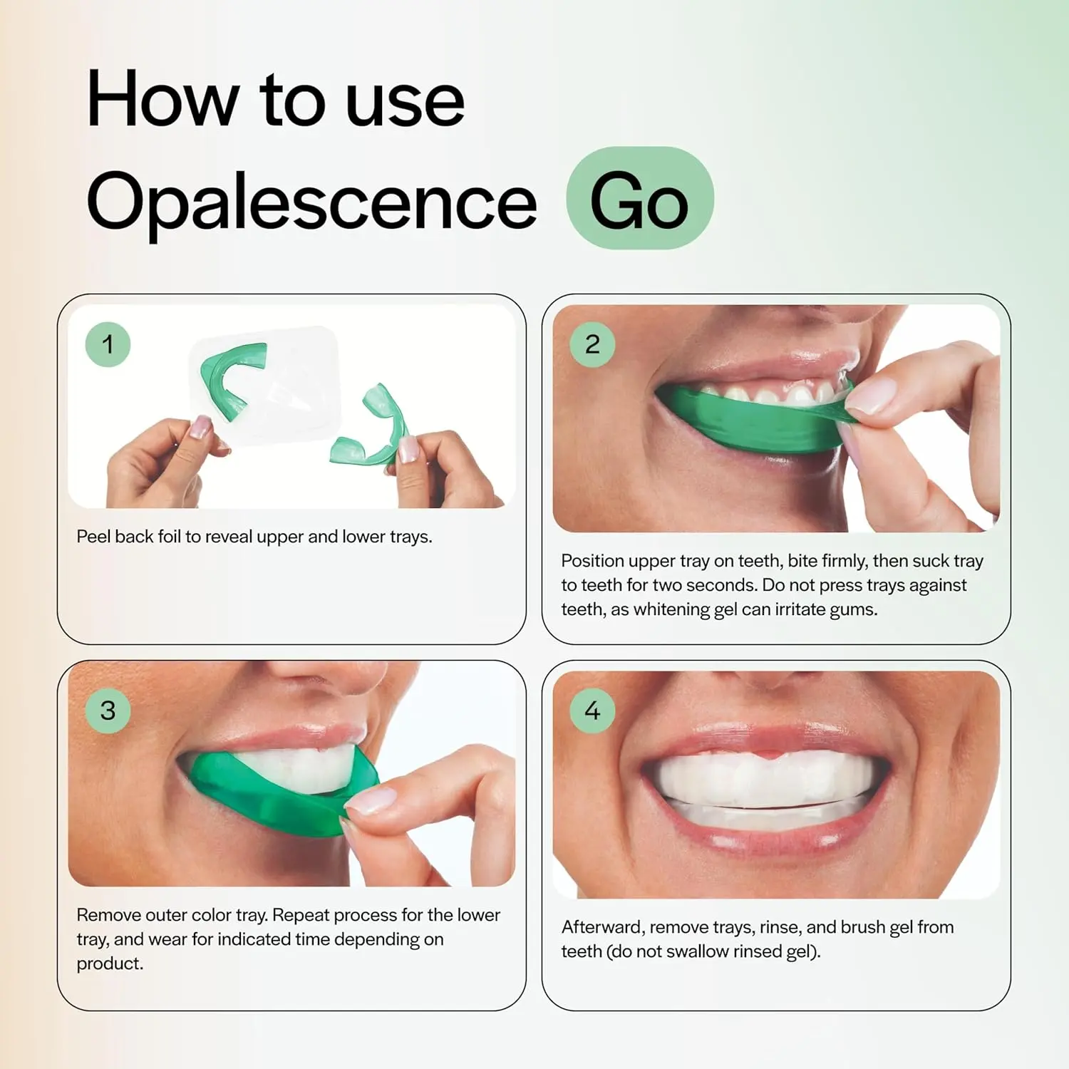 Opalescence Go 15% prefilled teeth whitening trays provide easy and effective at-home dental care for a brighter smile.