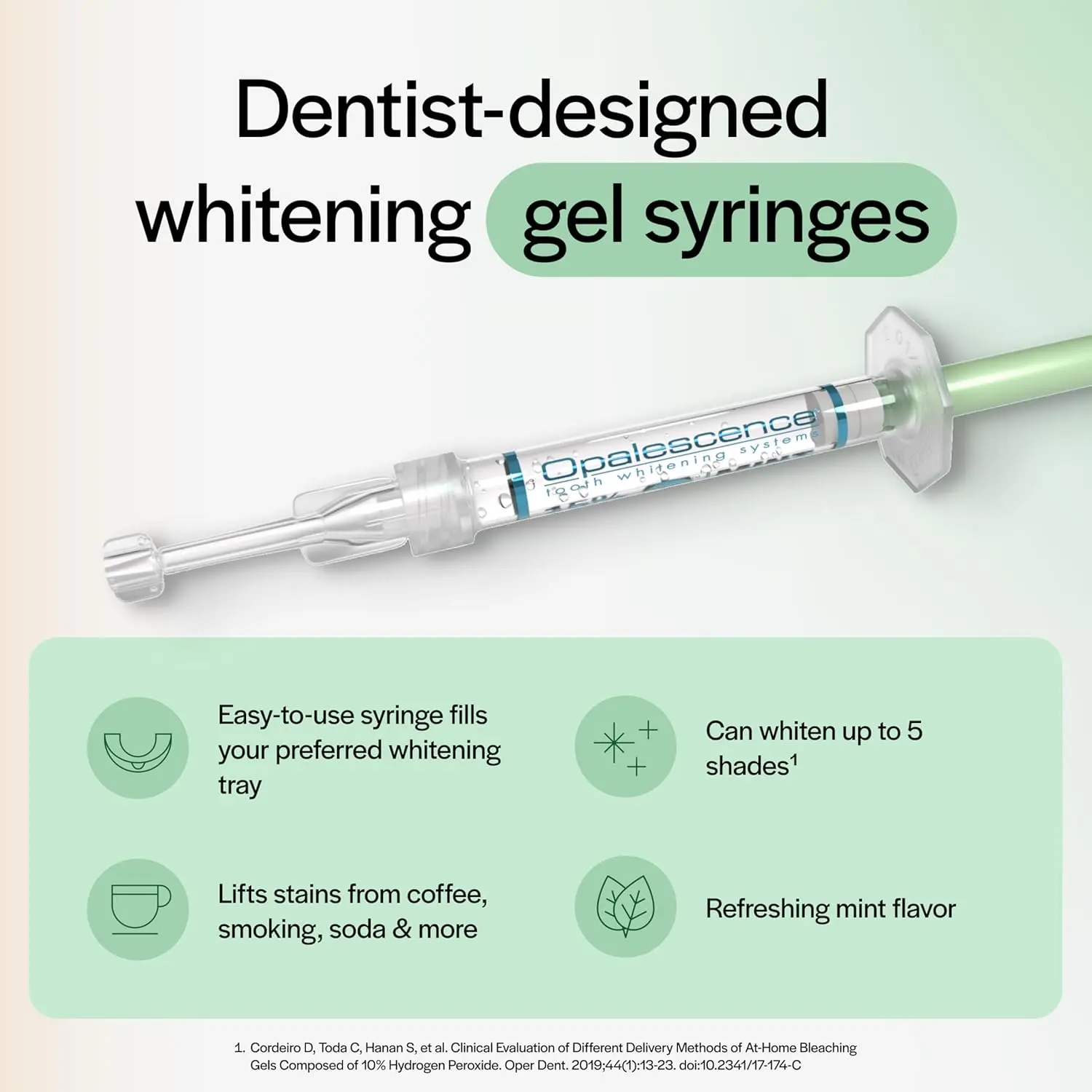 This Opalescence Mint 35% PF refill kit delivers seamless and unparalleled teeth whitening performance in a compact design, packed with features for a brighter smile.