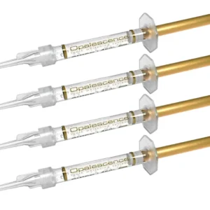 Opalescence Quick PF 45% mint flavored teeth whitening gel syringes for fast 15-30 minute at-home treatments, delivered in secure packaging.